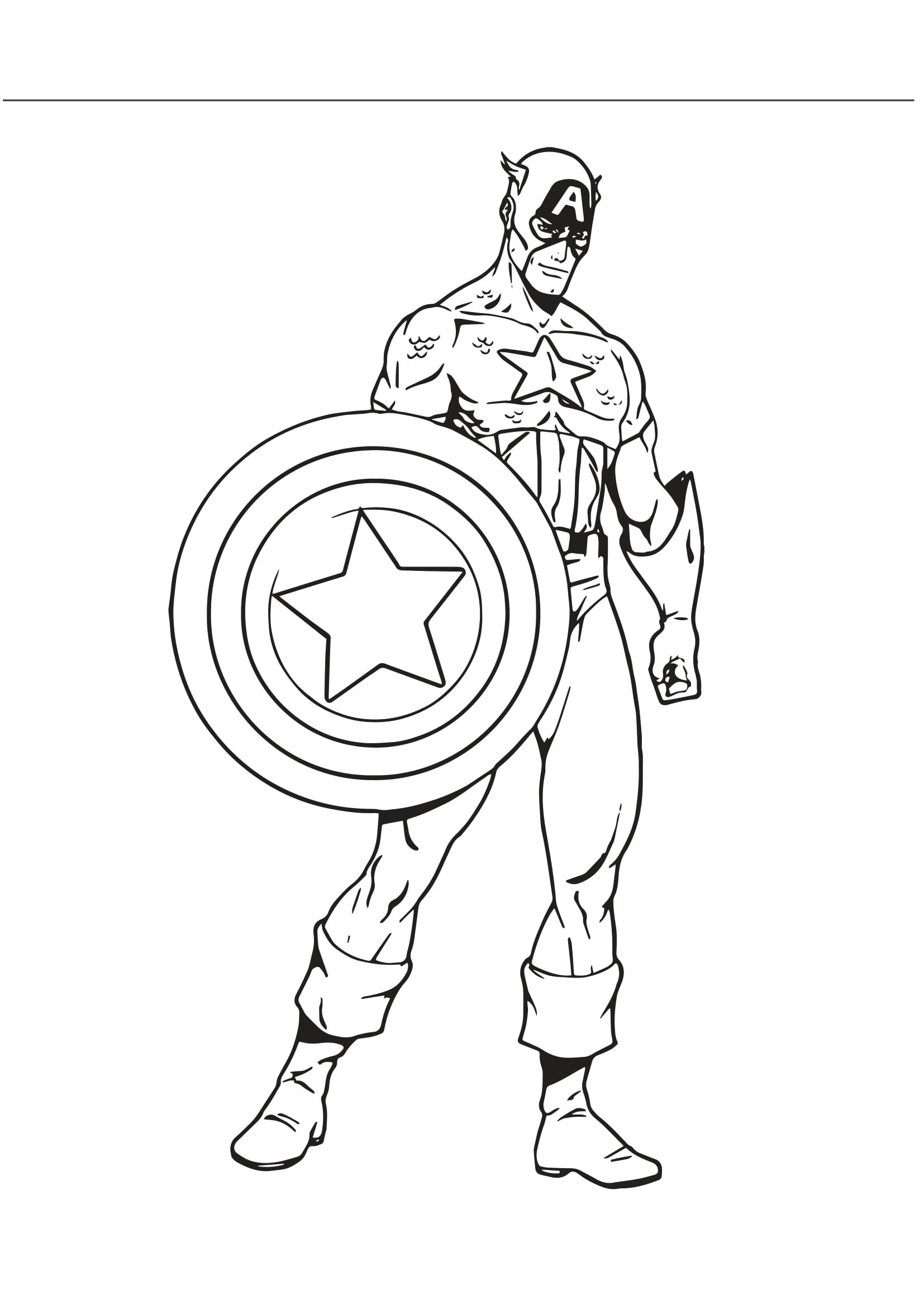 Wallpaper #uDEQNpMB5zzyi_yYu1hg58 Coloriages Captain America a Imprimer