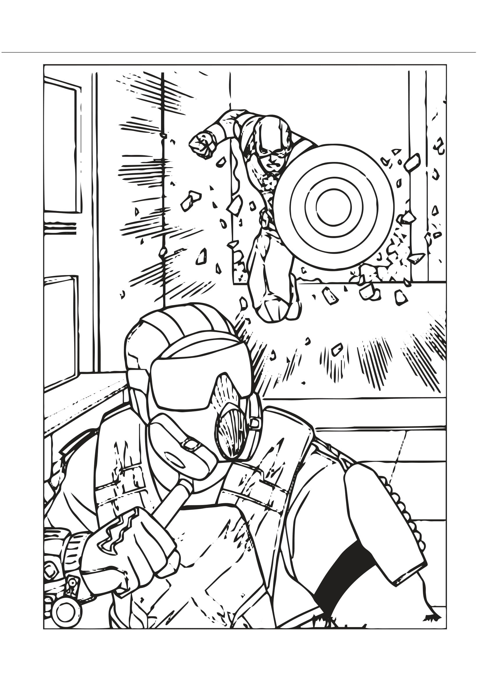 Wallpaper #g9WINpMBY0Iw2JDGwZEj71 Coloriages Captain America a Imprimer