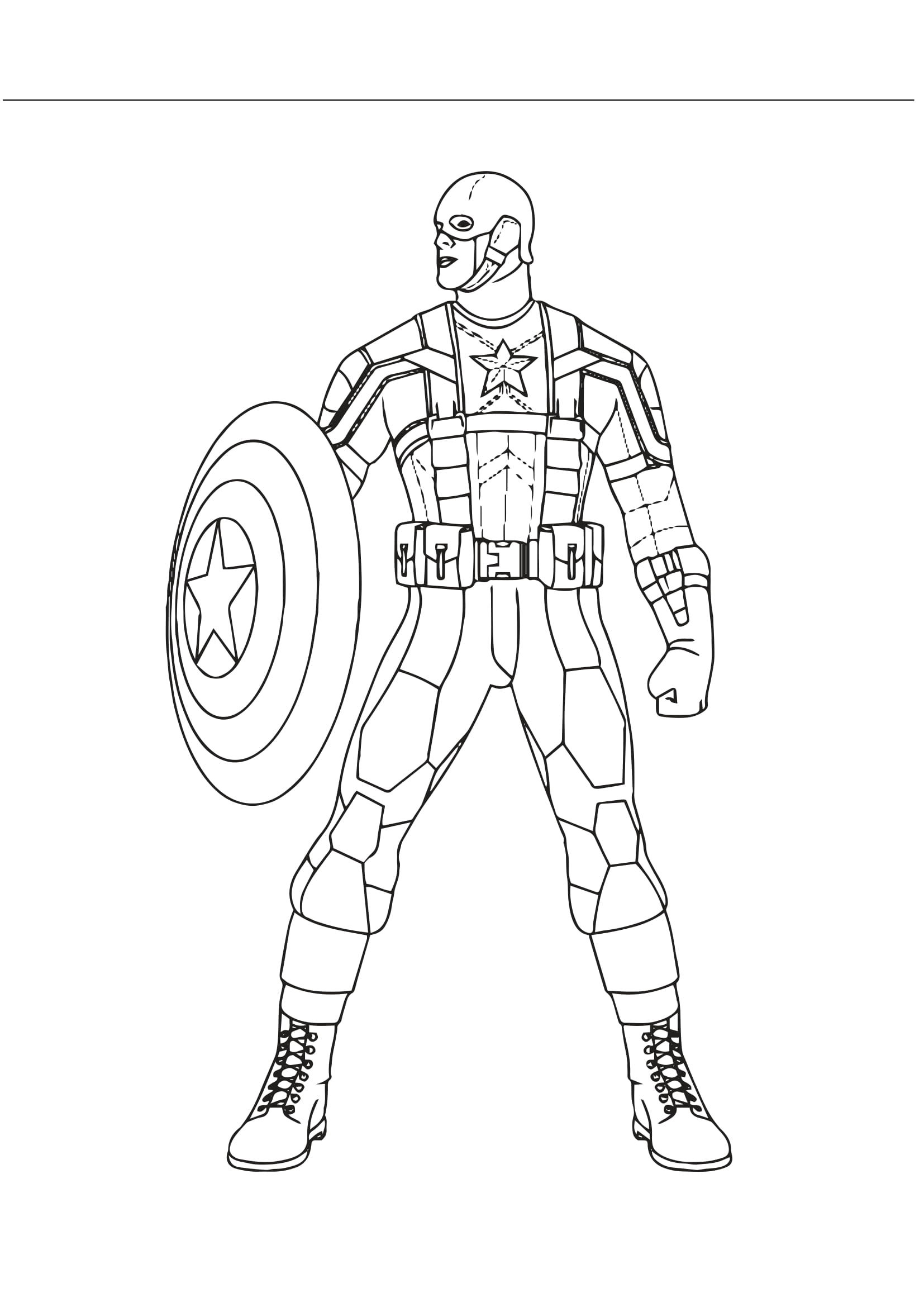 Wallpaper #g9WINpMBY0Iw2JDGwZEj60 Coloriages Captain America a Imprimer