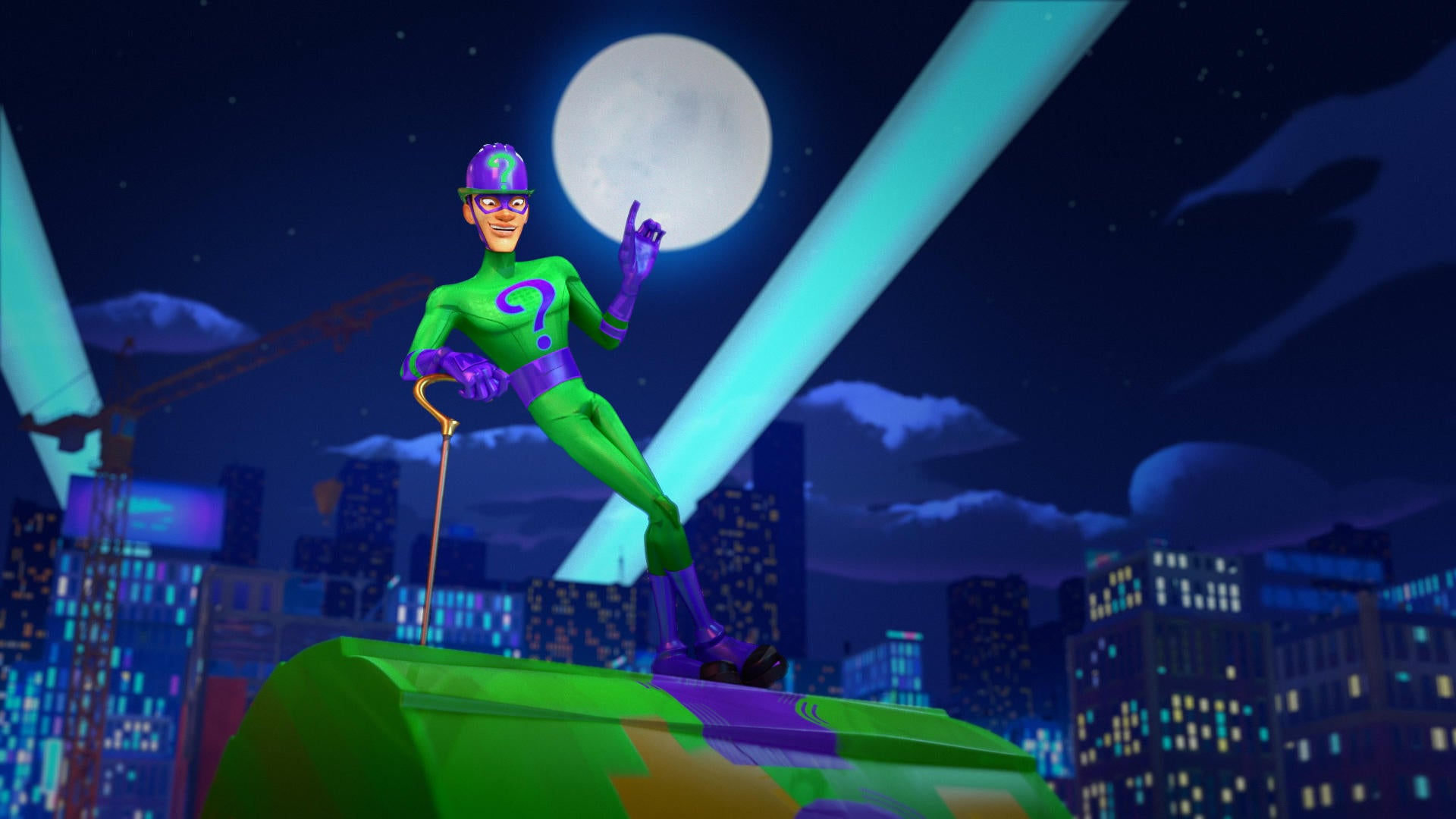 Wallpaper #B6WGN5MBVBiSkHCa7own284 Sungwon Cho Talks Creating Gleeful Riddler in Batwheels Throws Down