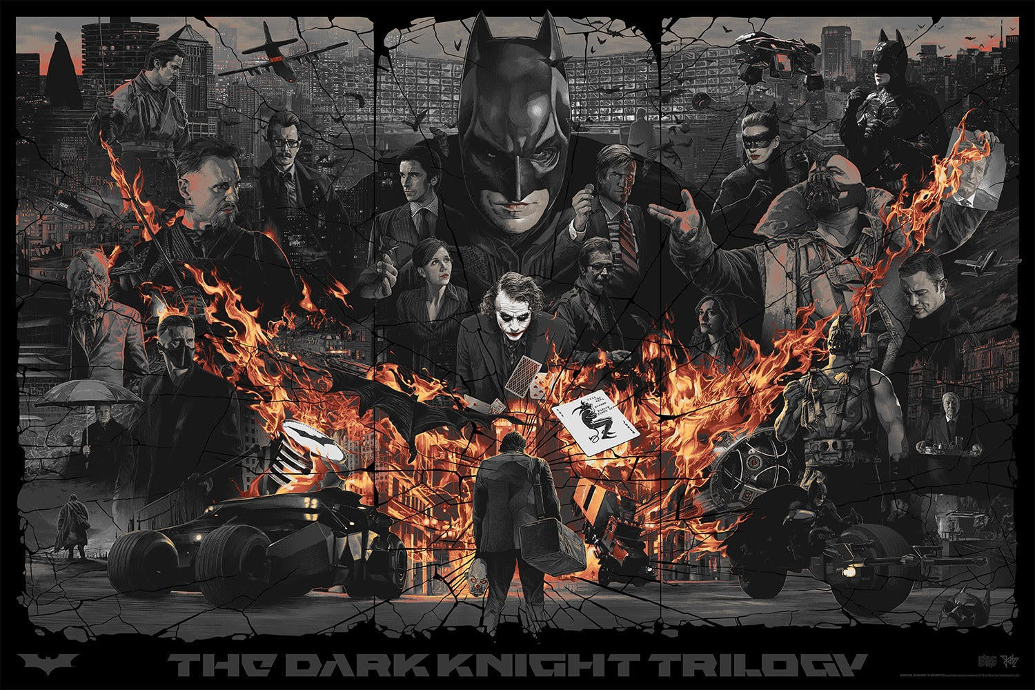 Wallpaper #HwNJY5MBpyOg8YnEQ9Xl72 The Dark Knight Trilogy Gets Triptych Print from Bottleneck Gallery