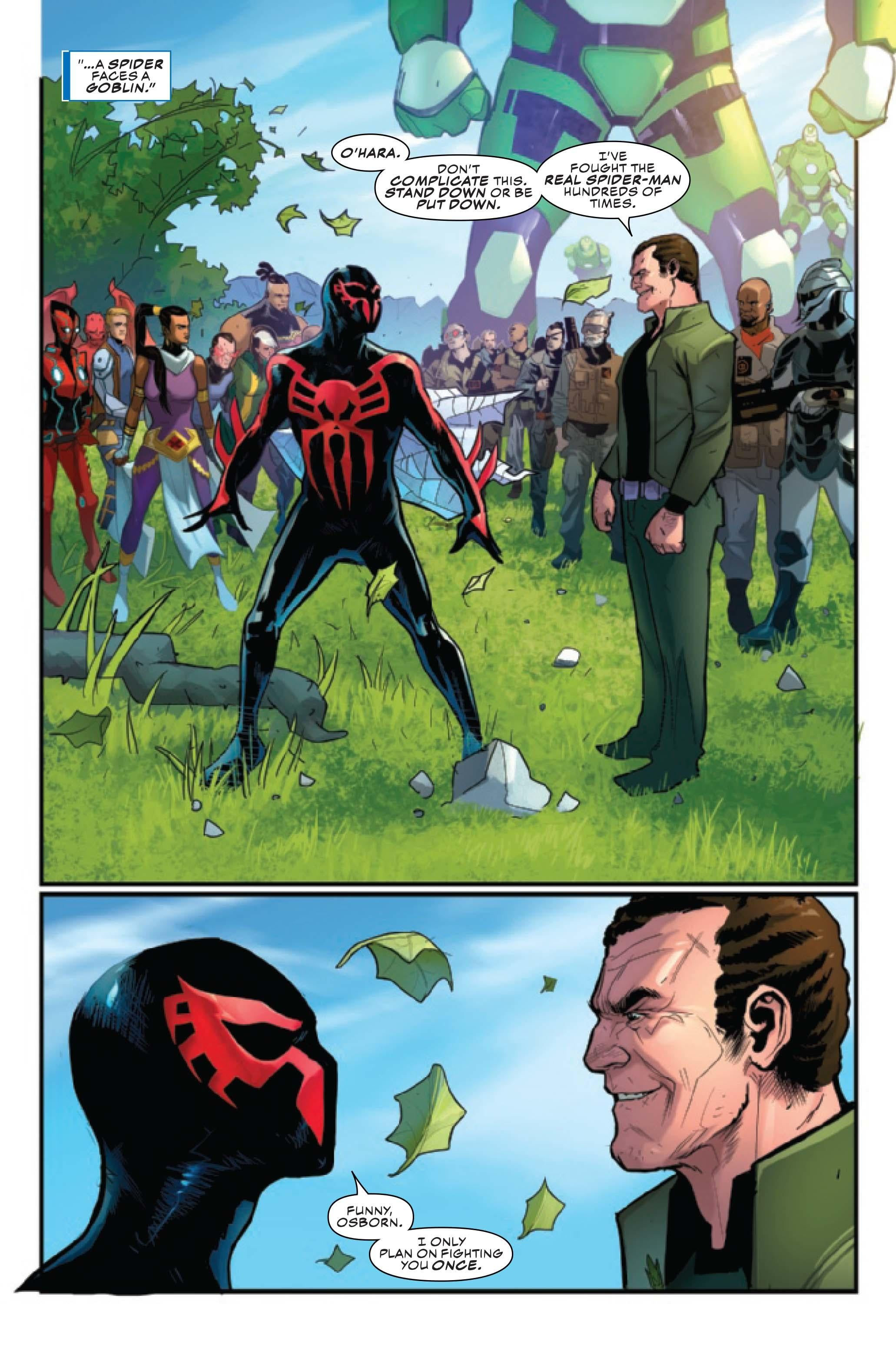 Wallpaper #GjE6NZMB5zzyi_yY5FY5159 Spider Man 2099 Faces the Galactic Goblin for the Fate of the 2099
