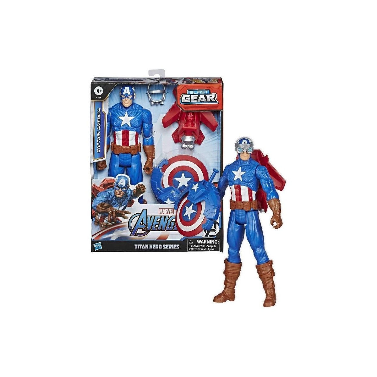 Wallpaper #ffd21 Marvel Avengers Titan Hero Series Blast Gear Captain America Action Figure