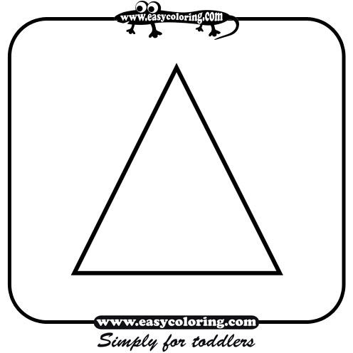 Wallpaper #Dbiz25IBJvJKYCmE9fje21 Triangle Simple Shapes Easy Coloring Pages for Toddlers