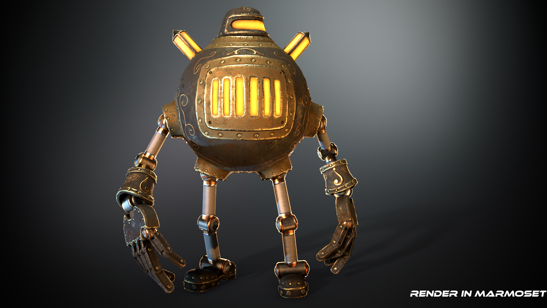 Wallpaper #ss4JJZMB71dOy6JZQBKv192 Steampunk Robot in Characters Ue Marketplace
