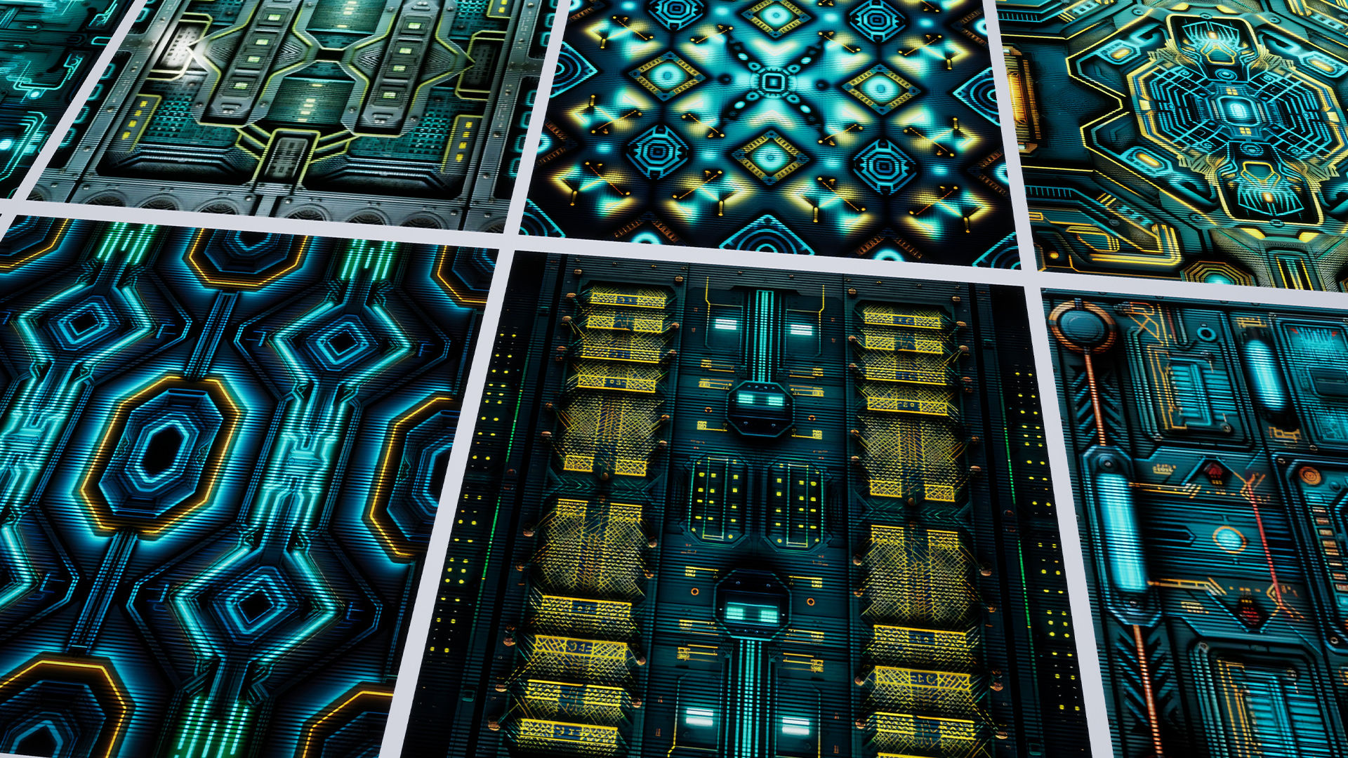 Wallpaper #iO_SSpMBMN-XEVvV4TnK45 50 Cyberpunk Screen Materials Pack 02 in Materials Ue Marketplace