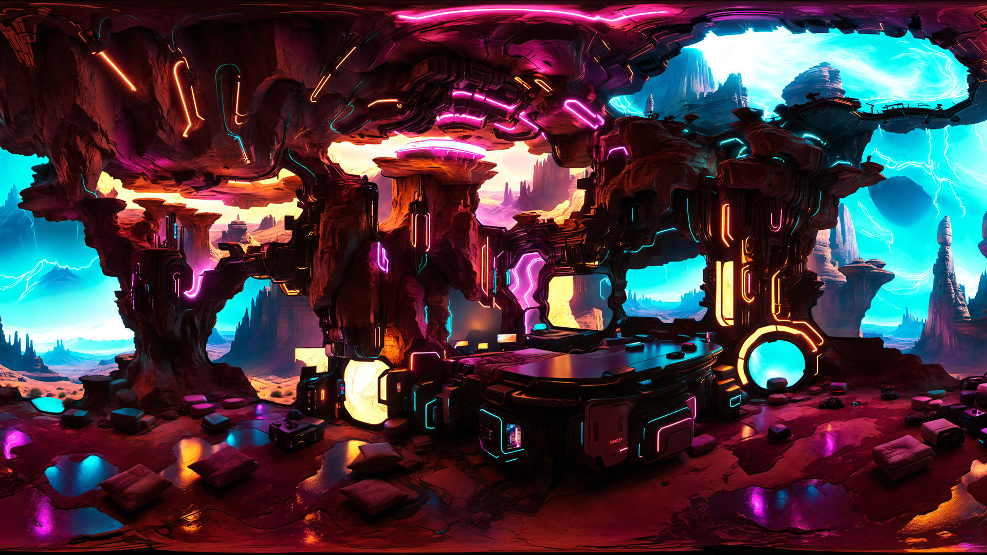 Wallpaper #iO_SSpMBMN-XEVvV4TnK279 Cyberpunk Indoor Panoramas Hdri in Materials Ue Marketplace