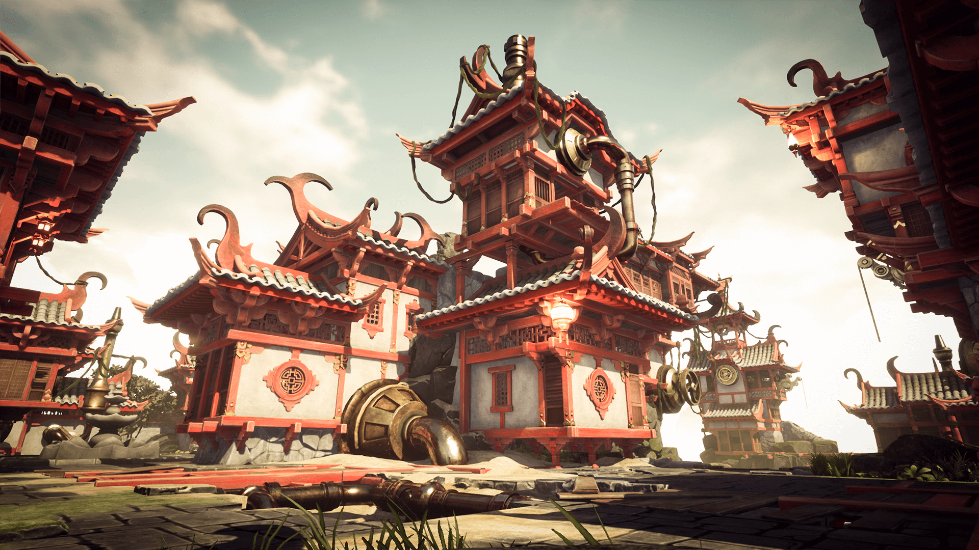 Wallpaper #5hkFF48BtGB6xQ78T25C51 Steampunk Town