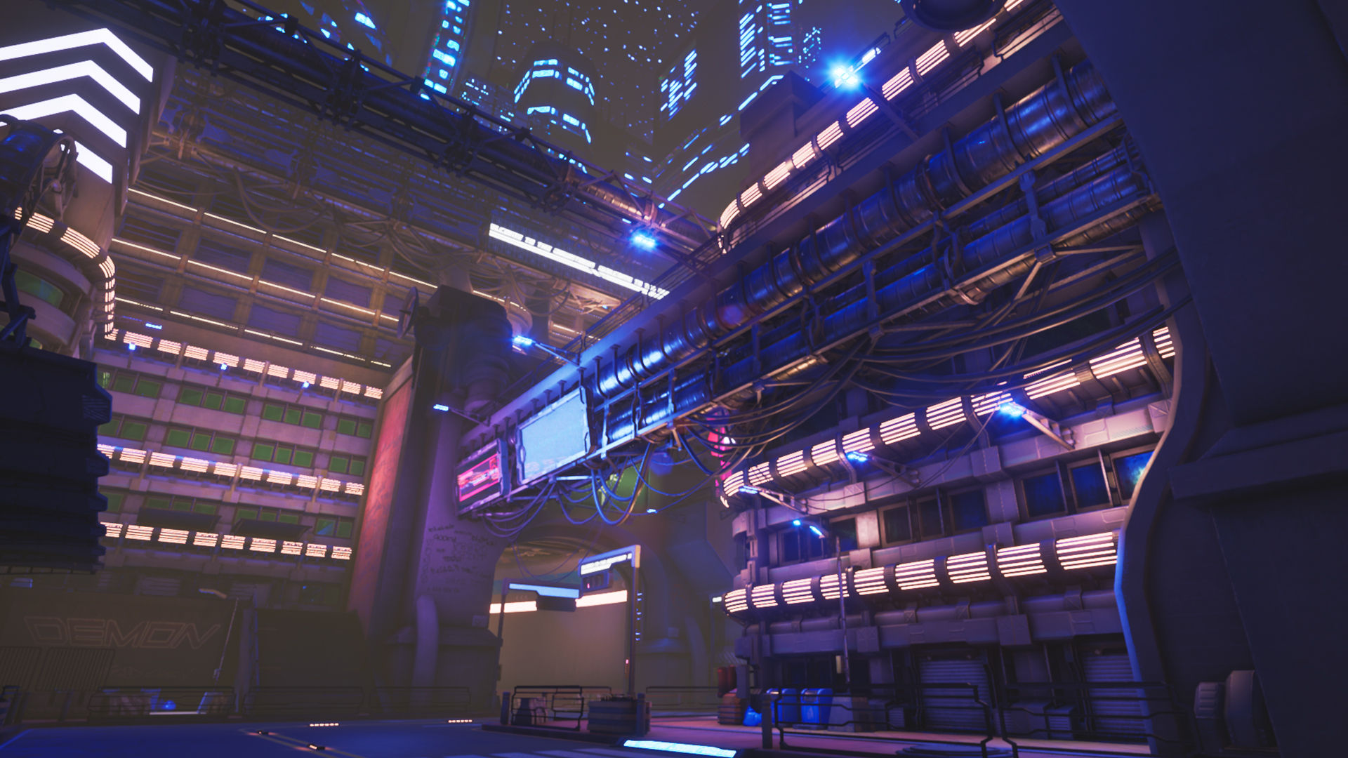 Wallpaper #fmeh-pIBSpphPi3-95Fq229 Cyberpunk Downtown Vol2 in Props Ue Marketplace
