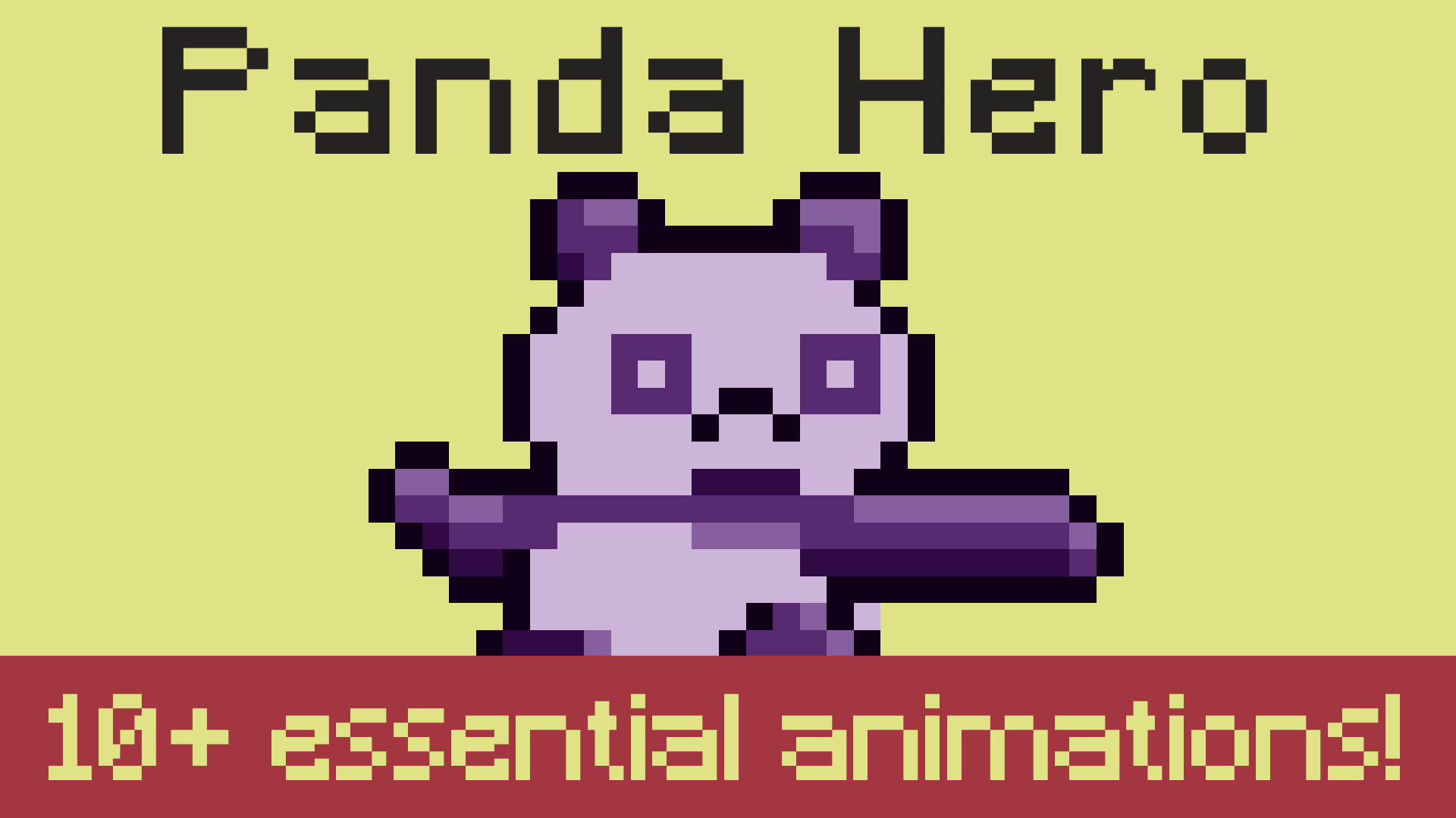 Wallpaper #D1YuepcBsd6xcFiEk9wE180 Panda Hero 2d Animated Pixel Art Character Asset Cloud