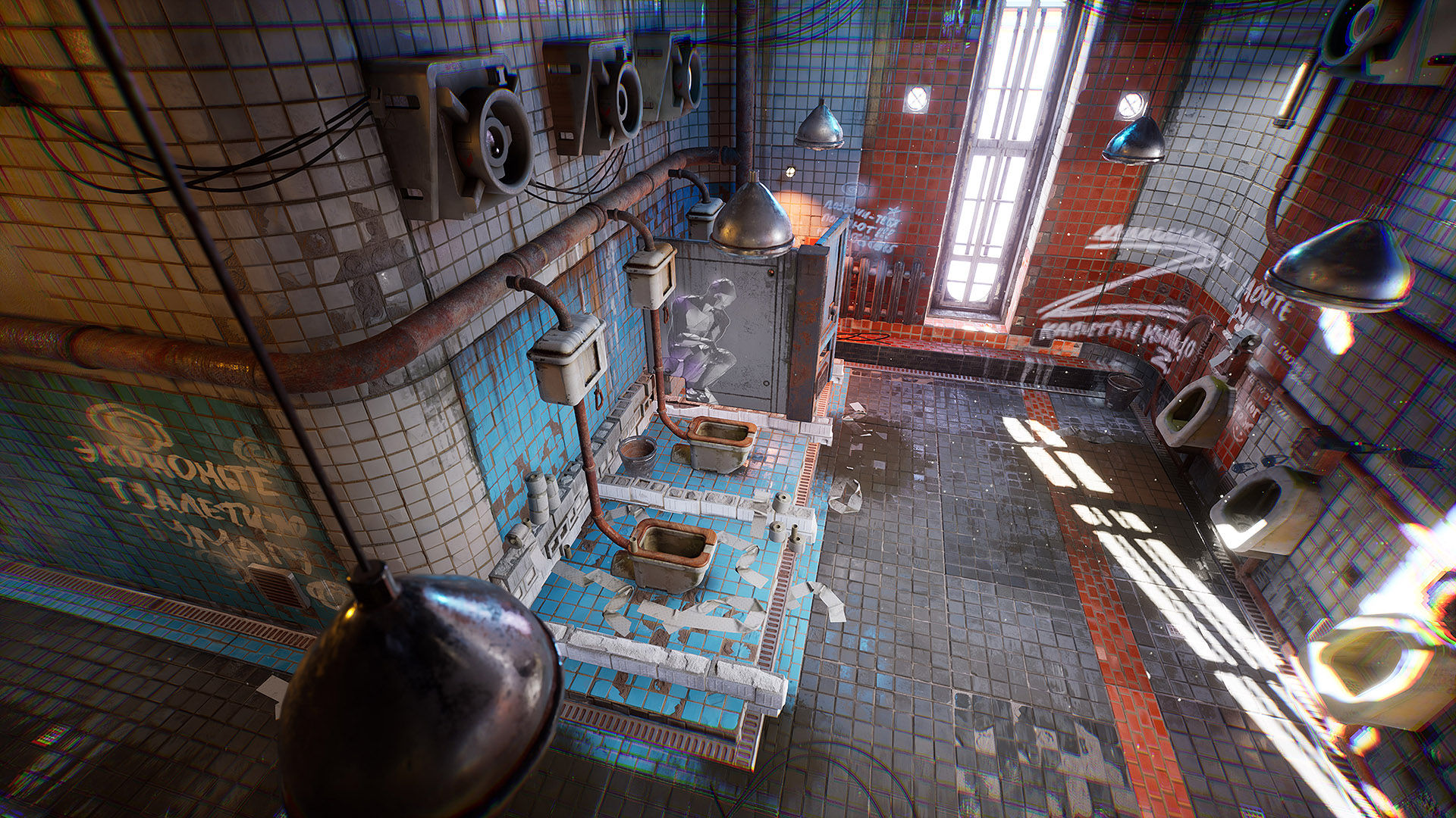 Wallpaper #sRltBI8BtGB6xQ789k7_3 Cyberpunk Toilet Environment Kit in Environments Ue Marketplace