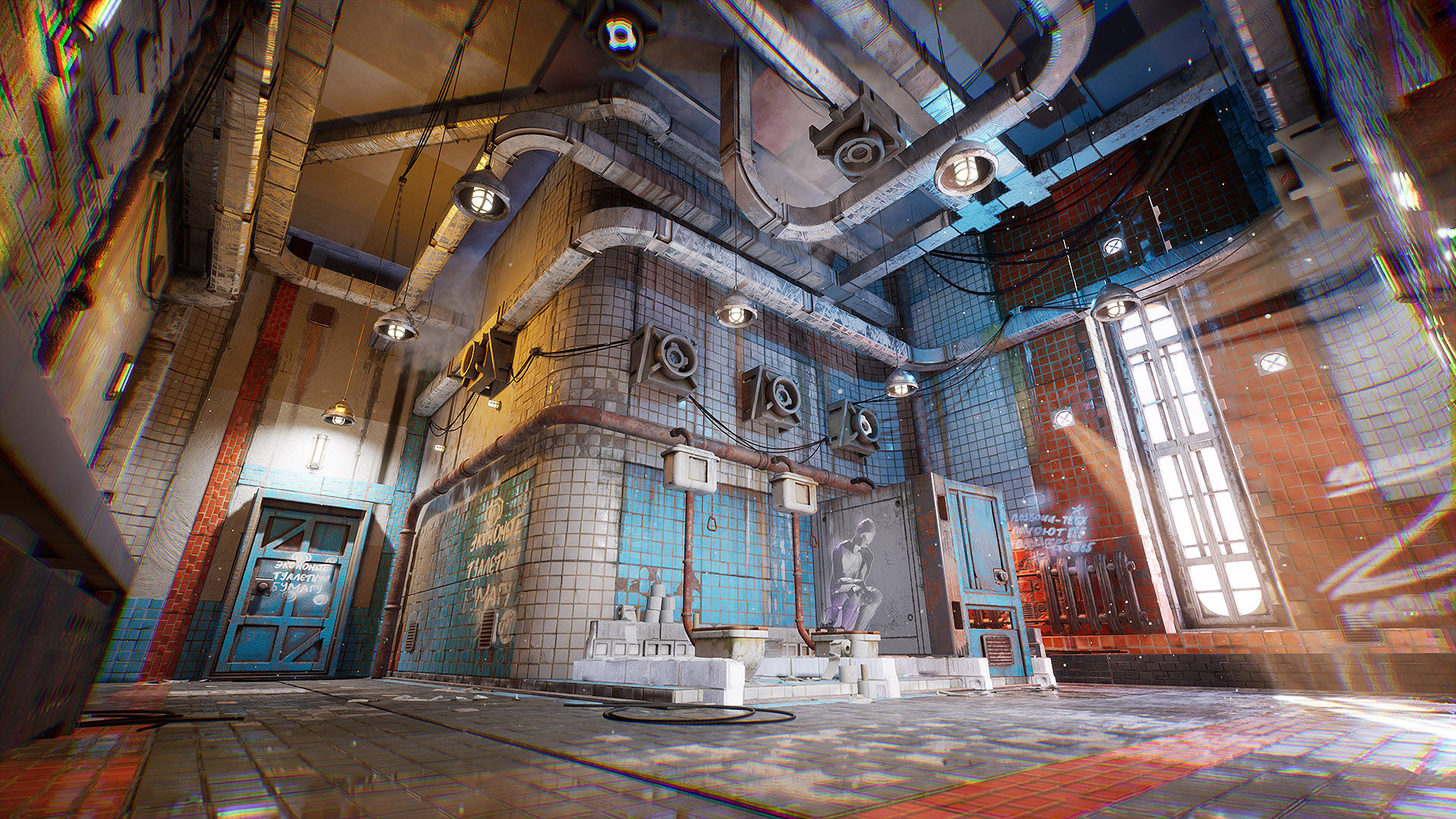 Wallpaper #sRltBI8BtGB6xQ789k7_24 Cyberpunk Toilet Environment Kit in Environments Ue Marketplace