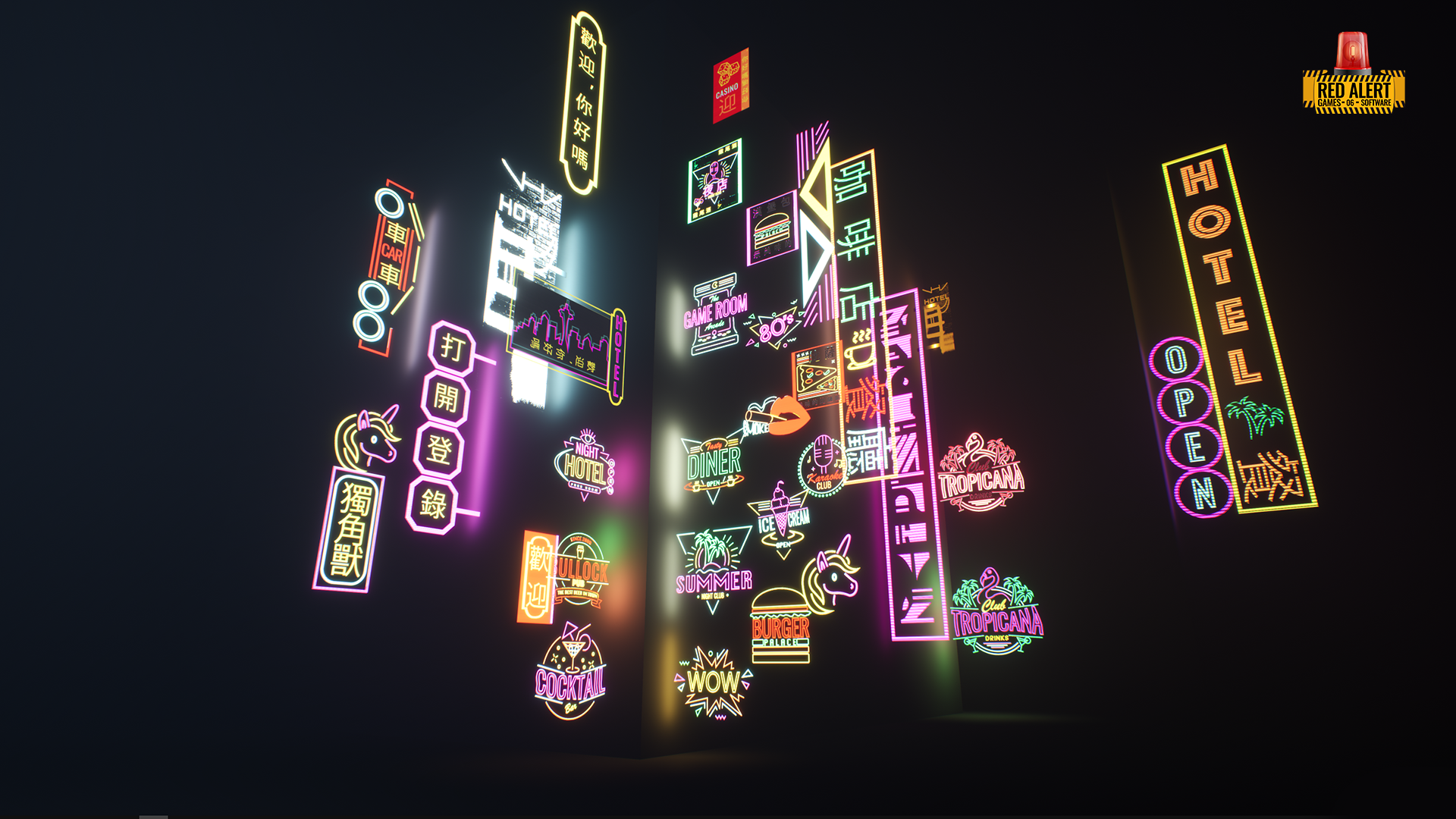 Wallpaper #aEWVoI4B7YBJg1BV66Pa11 30 Cyberpunk Neon Sign Material Package AI Sources in Materials