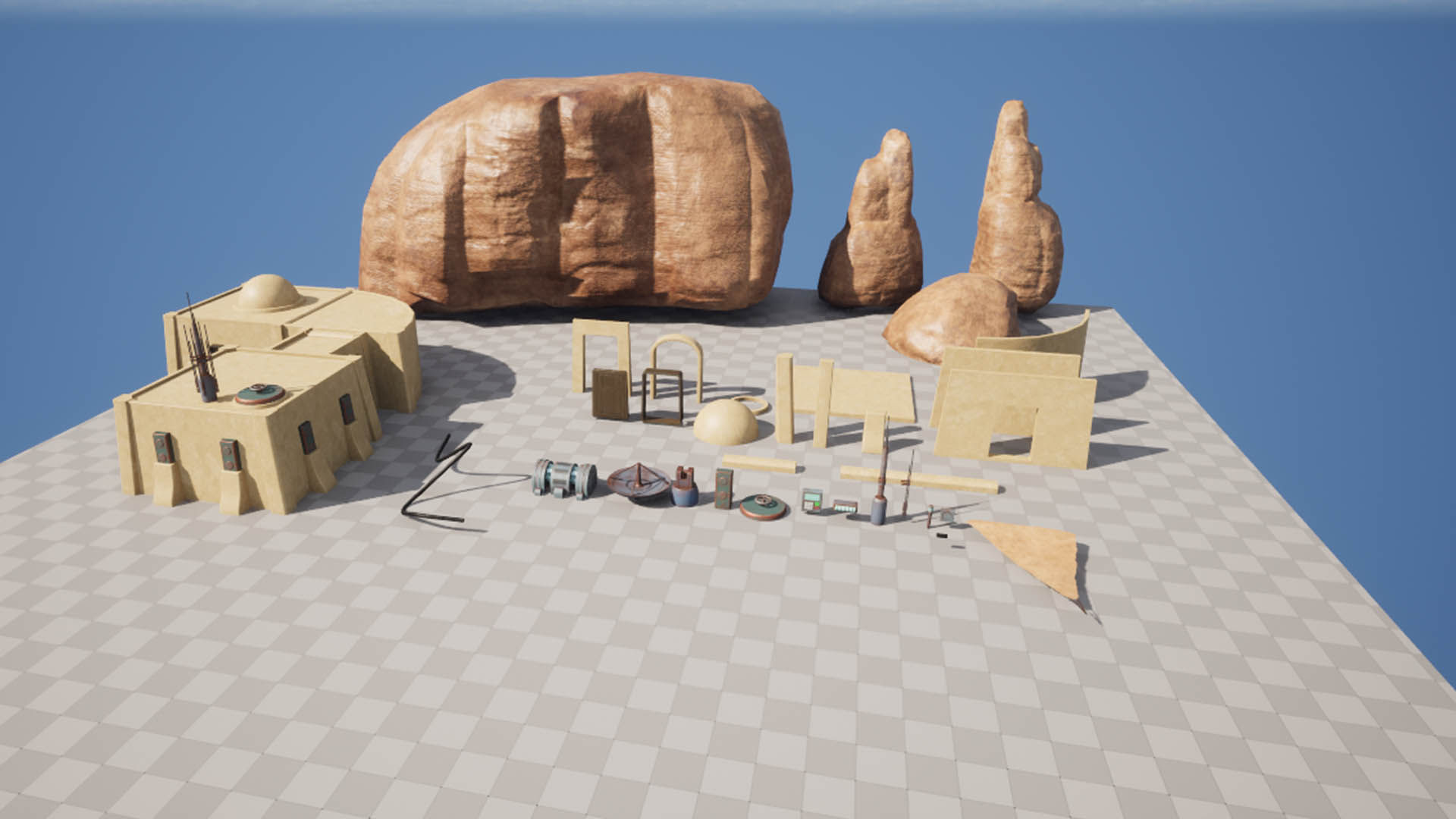Wallpaper #h2jeIZMBSpphPi3-BDEJ283 Modular Sci Fi Desert Outpost in Environments Ue Marketplace