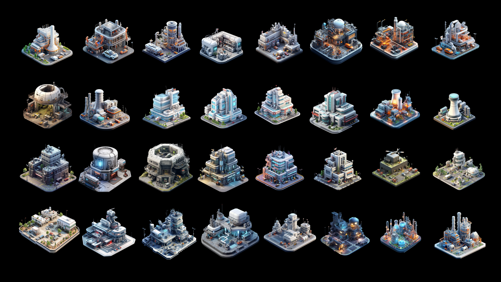 Wallpaper #sGf07JIBSpphPi3-g1XU261 Sci Fi Buildings Icon Pack in 2d Assets Ue Marketplace