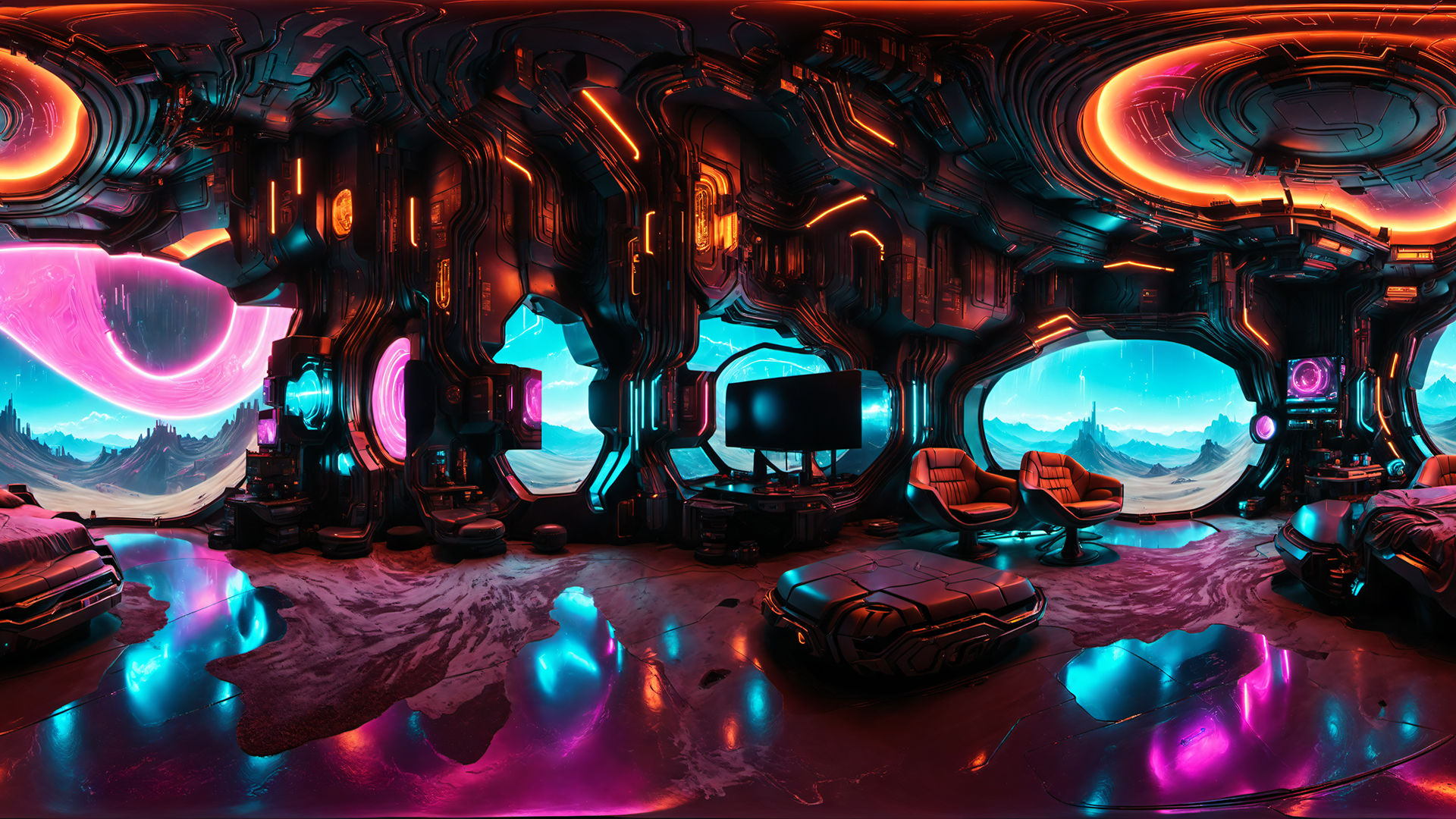 Wallpaper #iO_SSpMBMN-XEVvV4TnK247 Cyberpunk Indoor Panoramas Hdri in Materials Ue Marketplace