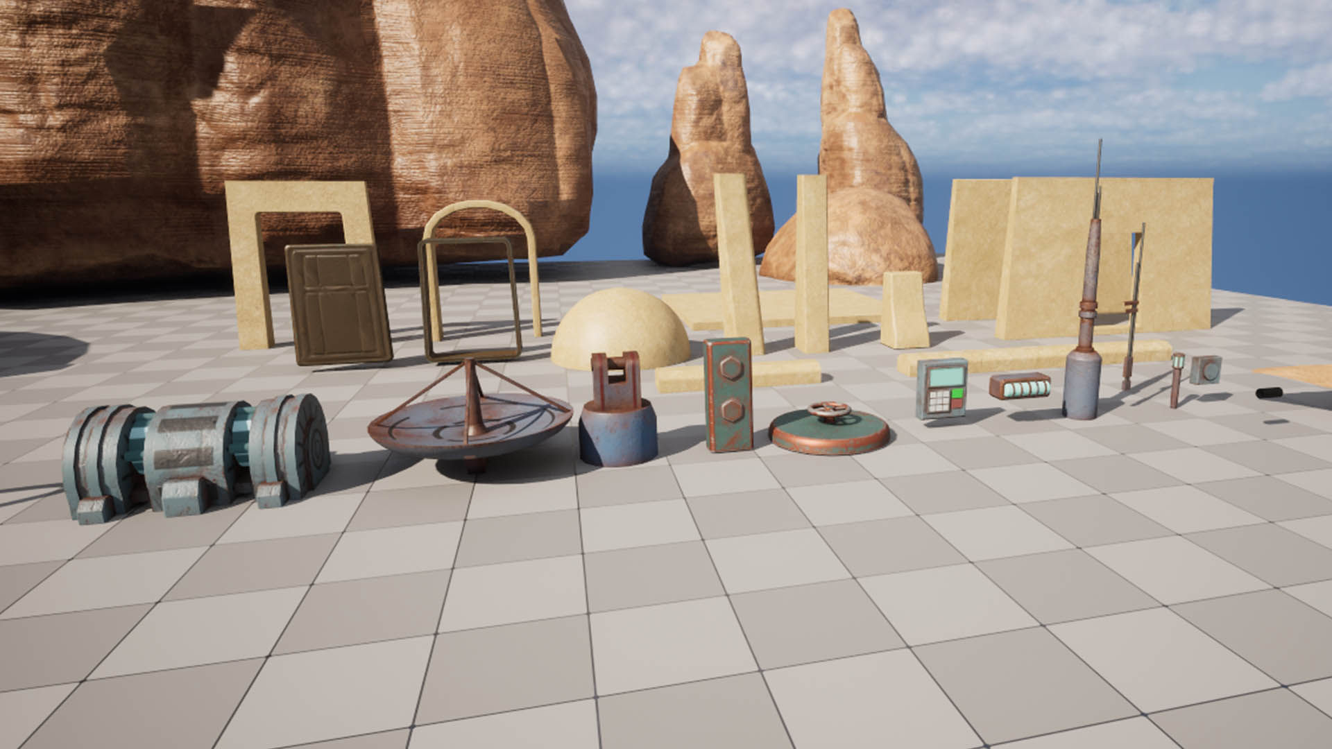 Wallpaper #h2jeIZMBSpphPi3-BDEJ291 Modular Sci Fi Desert Outpost in Environments Ue Marketplace