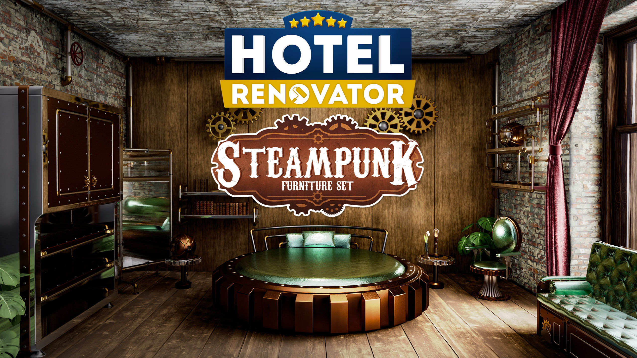 Wallpaper #ZW13apcBycdYOYFT6XGO38 Hotel Renovator Steampunk Furniture Set Epic Games Store