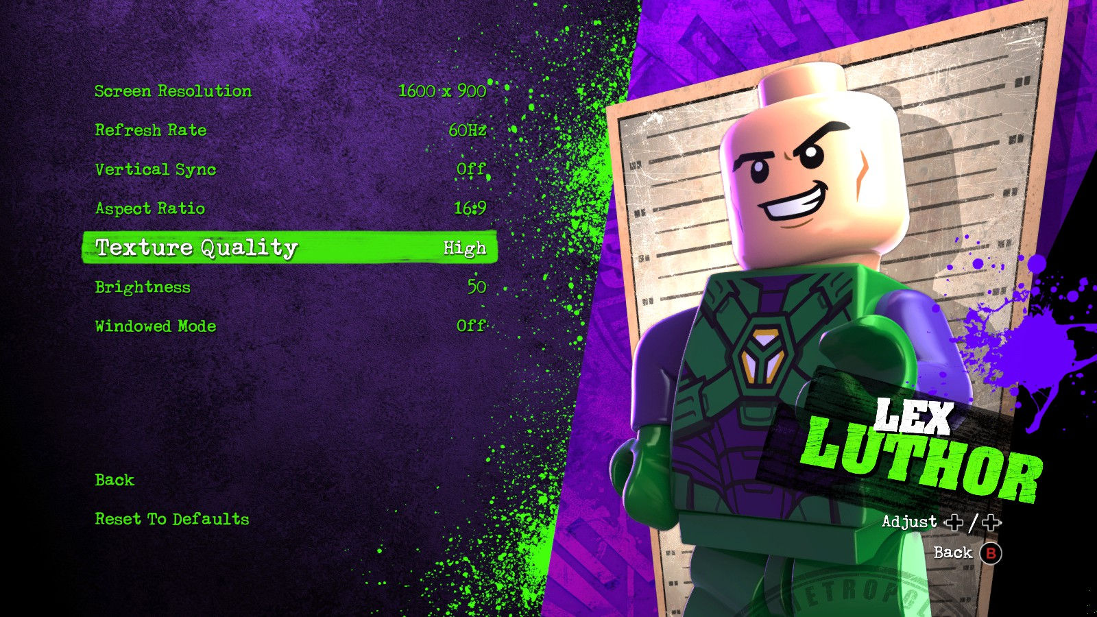 Wallpaper #i2j3E5MBSpphPi3-ugKi242 Lego DC Super Villains PC Graphics Options Revealed Gamewatcher