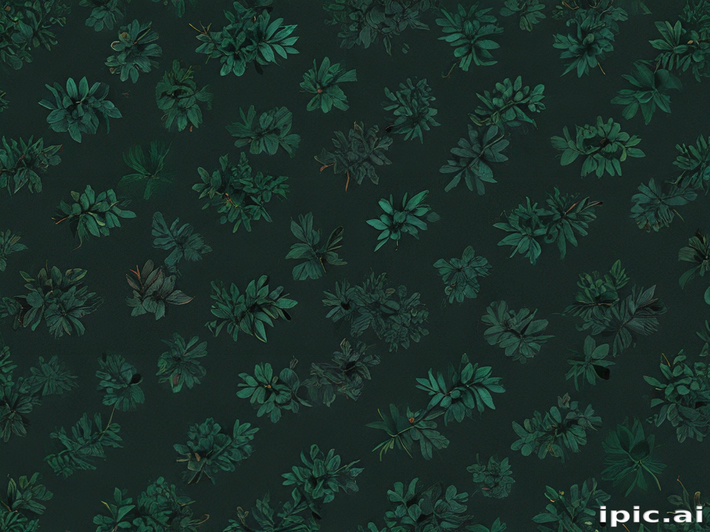 Wallpaper #am19apcBycdYOYFTxHE6194 Vibrant Green Leaf Patterns on a Dark Background Creating a Lush Atmosphere