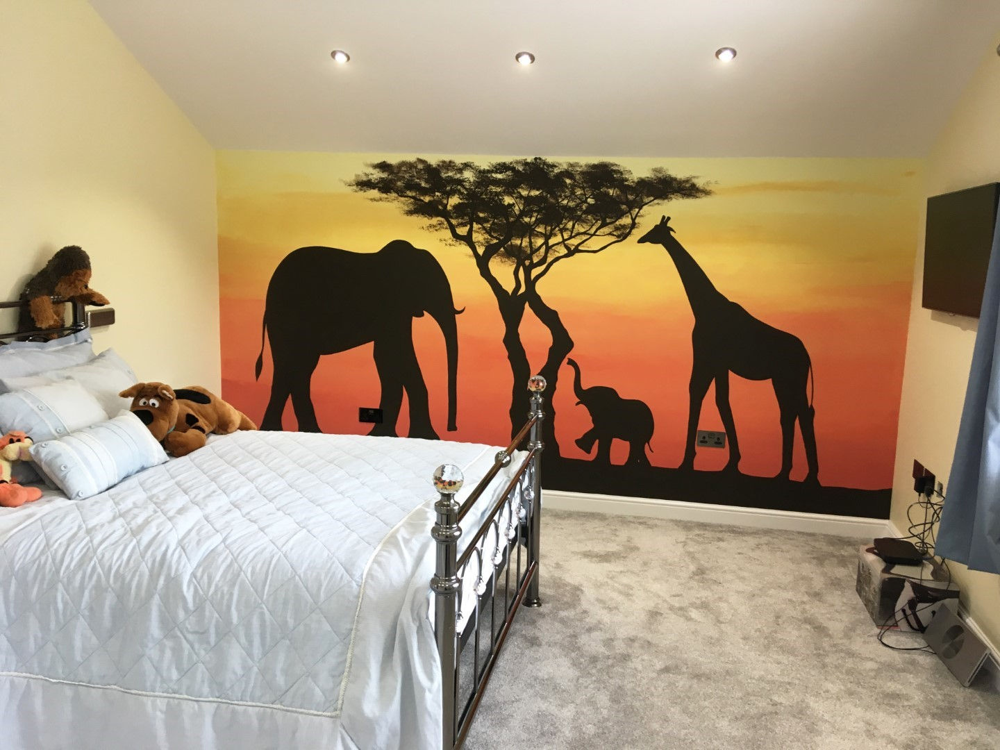 Wallpaper #qH1T8o4Bnwiau_P62QsV1 Jungle Animal Sunset Mural Painting Wall Art African Savanna