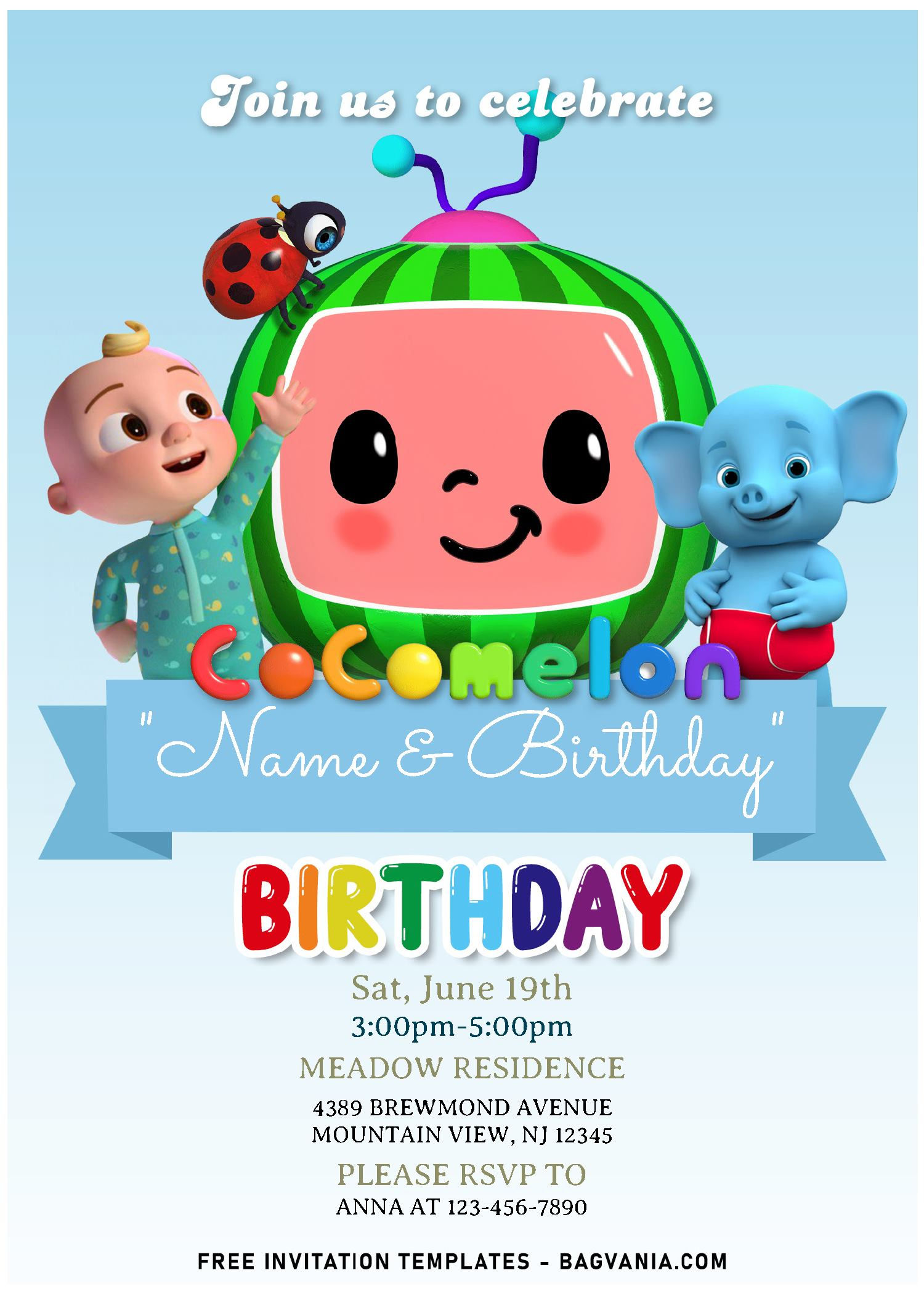 Wallpaper #nDEINpMB5zzyi_yYPFiv233 Cocomelon Online Birthday Invitation Free Onvacationswallcom