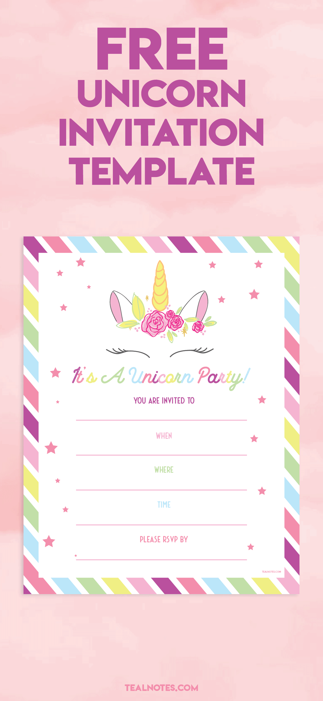 Wallpaper #Op3GZpcBkAG5jTCHzLM328 Unicorn Invitation Template 3 Free Invitation Design Templates for