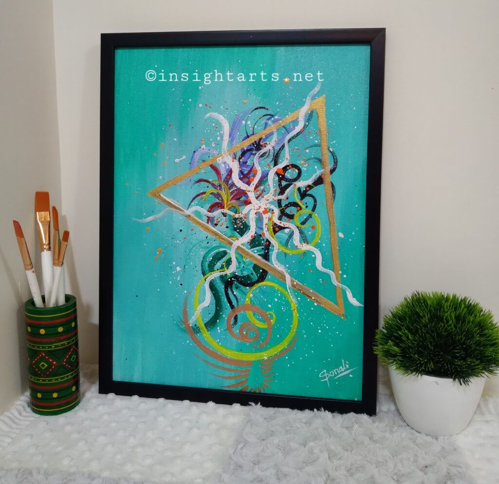 Wallpaper #6mcM8ZIBSpphPi3-jmn894 Buy Abstract Triangle Modern Art13w X 17h Insight Arts