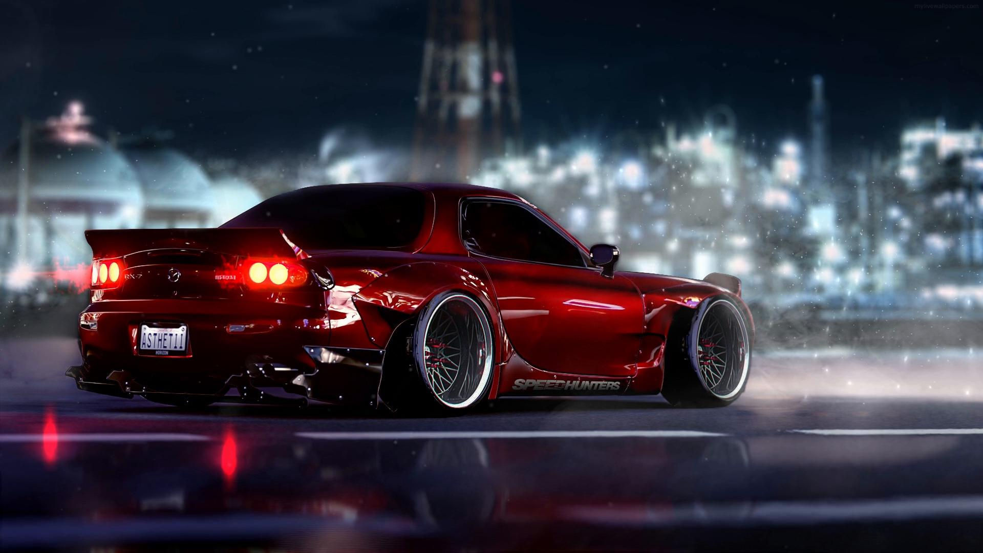 Wallpaper #LBlTJI8BtGB6xQ78qYWJ37 Red Mazda Rx7 Live Wallpaper