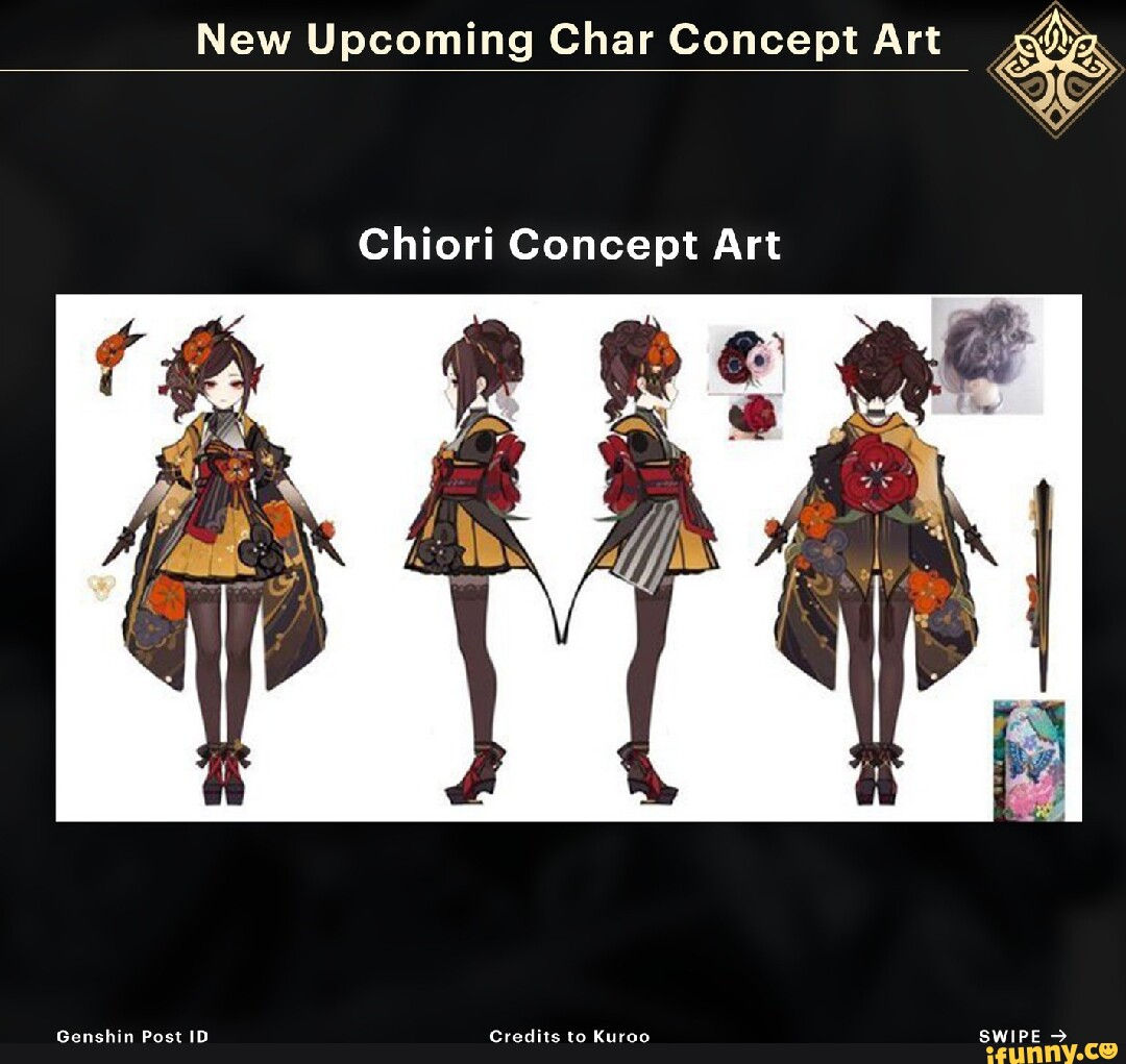 Wallpaper #3mjWFpMBSpphPi3-awxZ41 New Upcoming Char Concept Art Chiori Concept Art Genshin Post Id