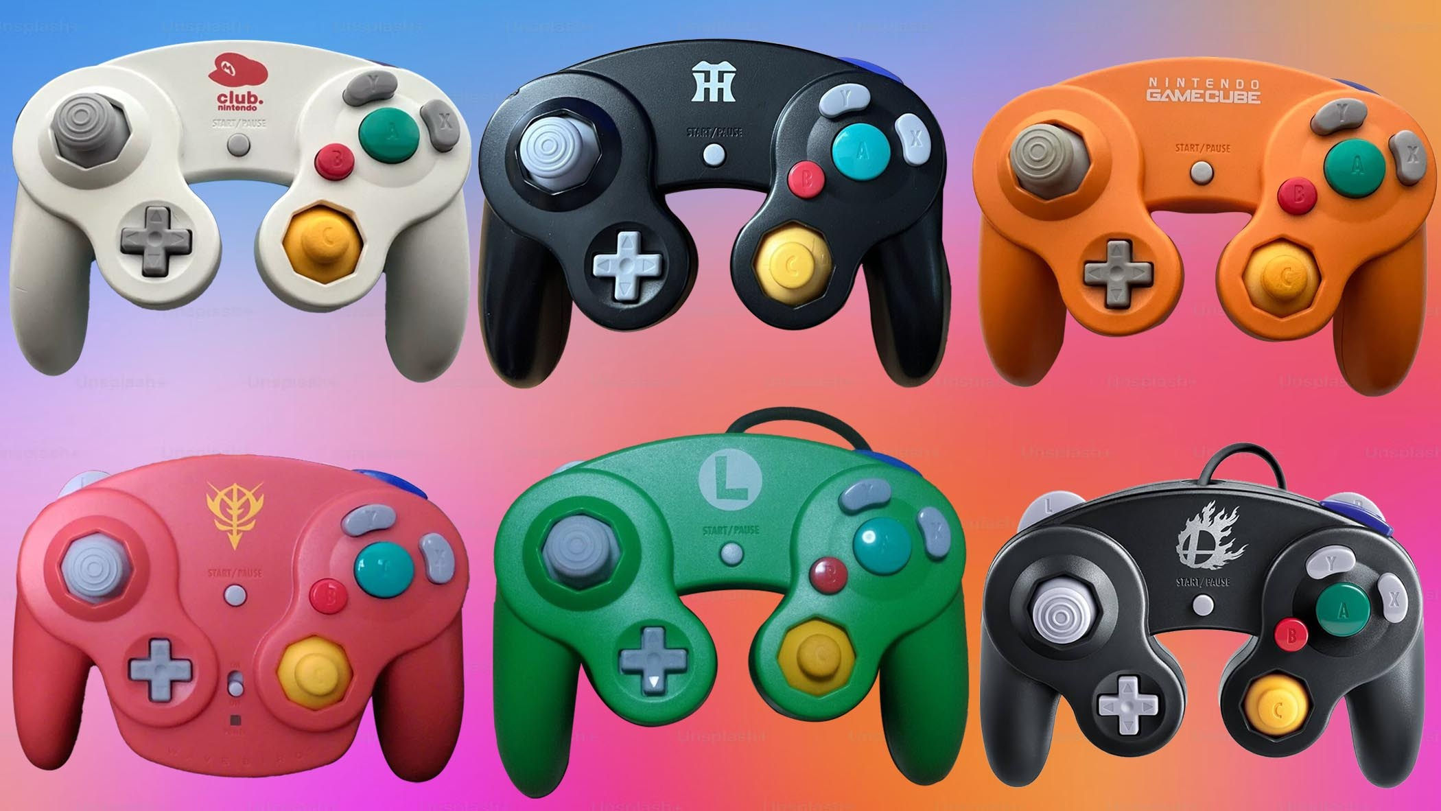 Wallpaper #y1ZJe5cBsd6xcFiEt9wL79 Nintendo Gamecube Controllers All Color Variations Limited Editions