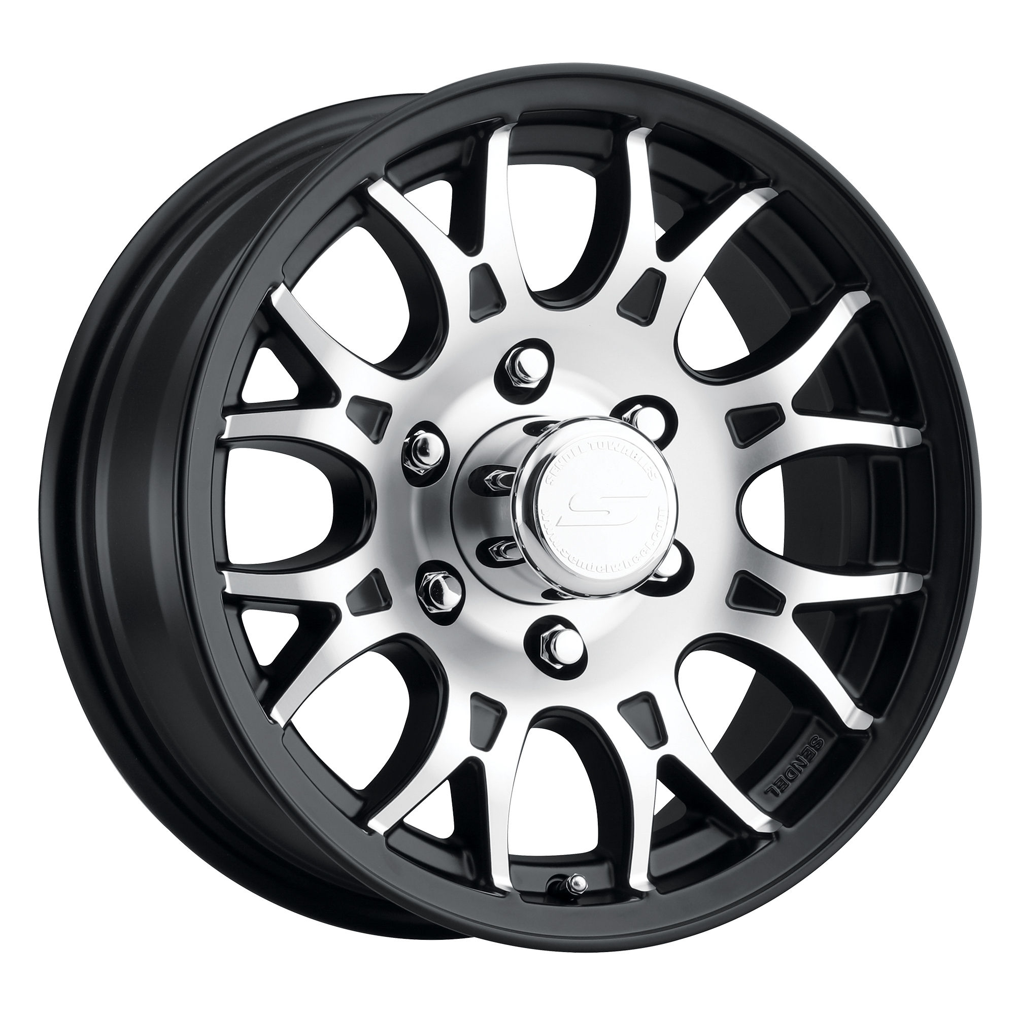 Wallpaper #_4f2MZMBPAdmKxa2CmIl129 15x6 T16 Matte Black Machined Aluminum Sendel Trailer Wheel 6x550