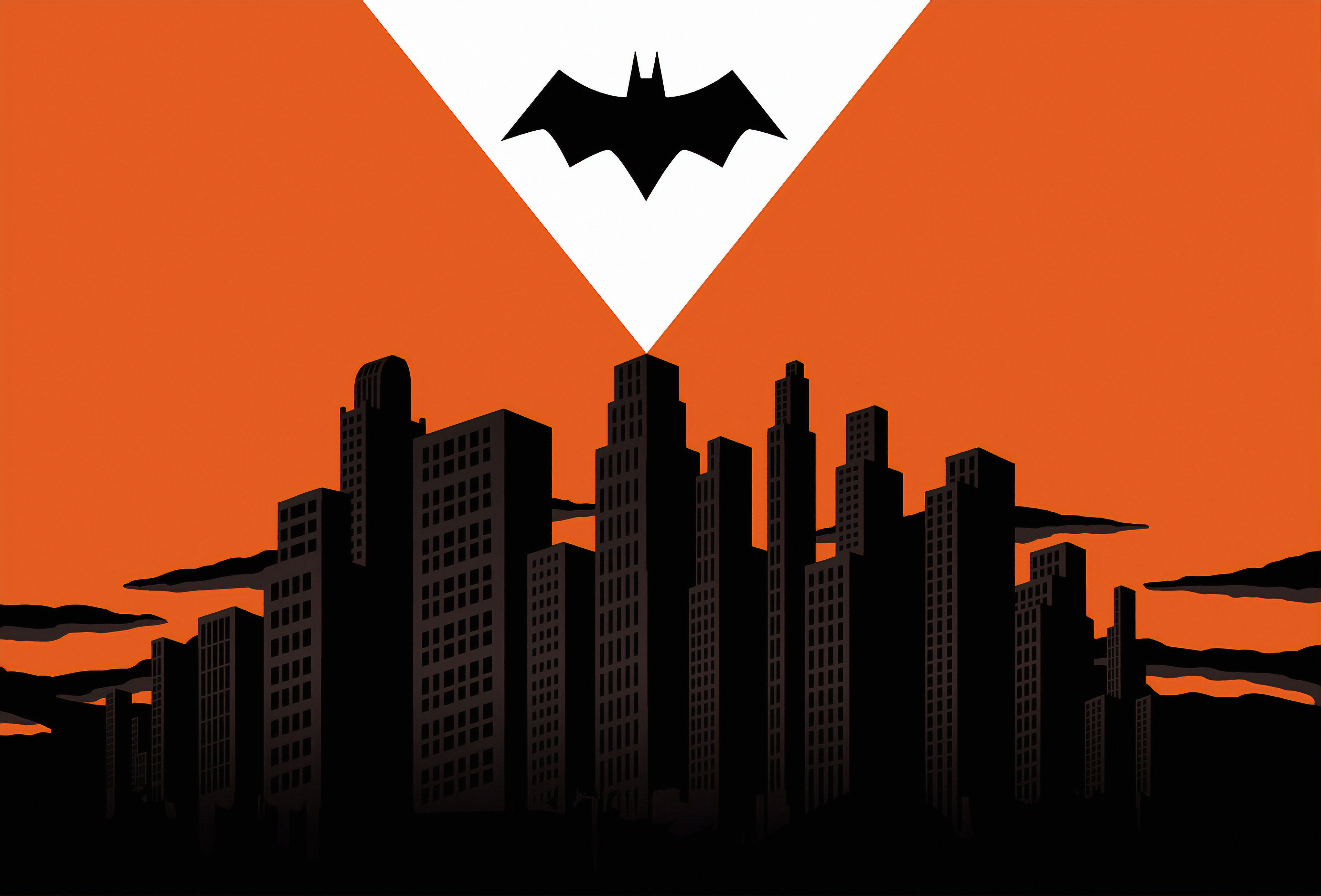 Wallpaper #dX289I4Bnwiau_P6OBAX58 1100x624 Resolution Batman Logo Over Gotham City 1100x624 Resolution