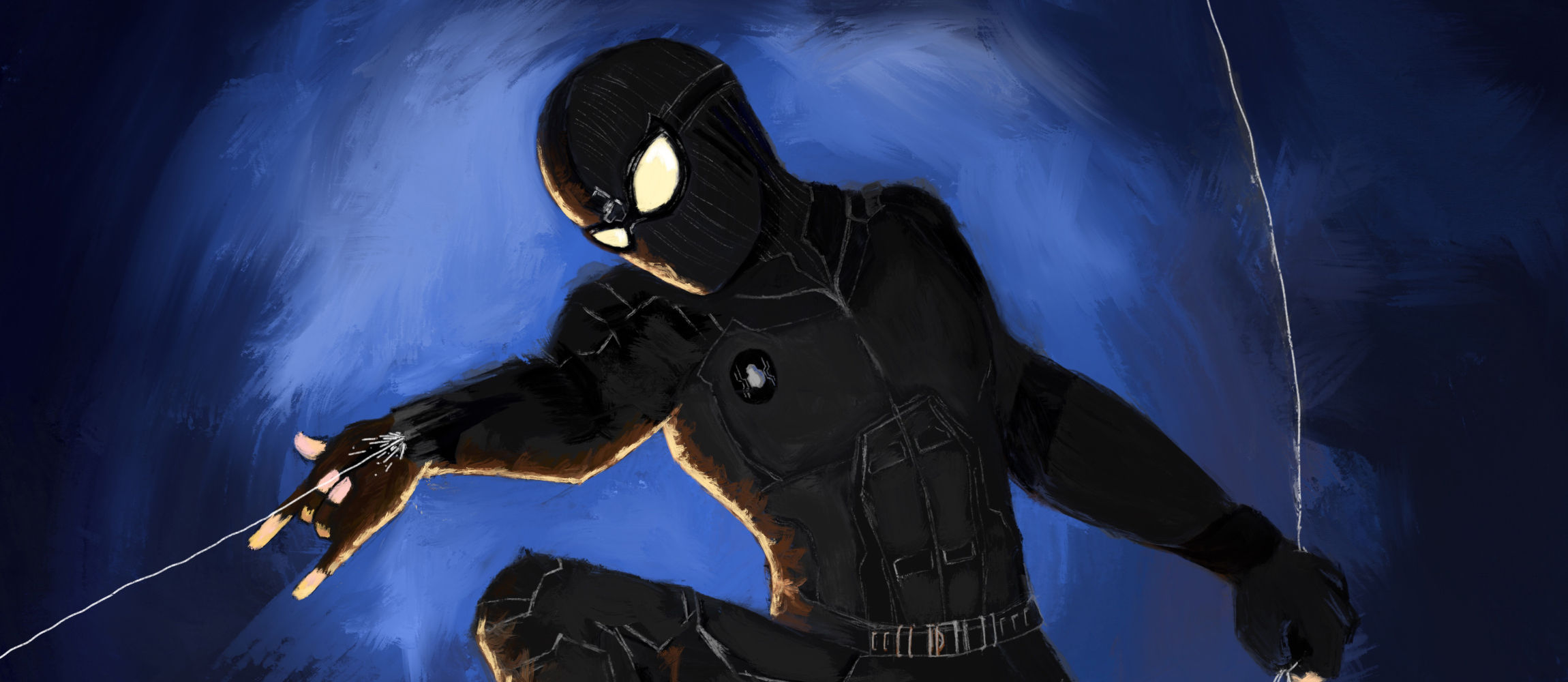 Wallpaper #T2dJDZMBSpphPi3-KuT-379 2300x1000 Black Suit Spider Man Far from Home 2300x1000 Resolution