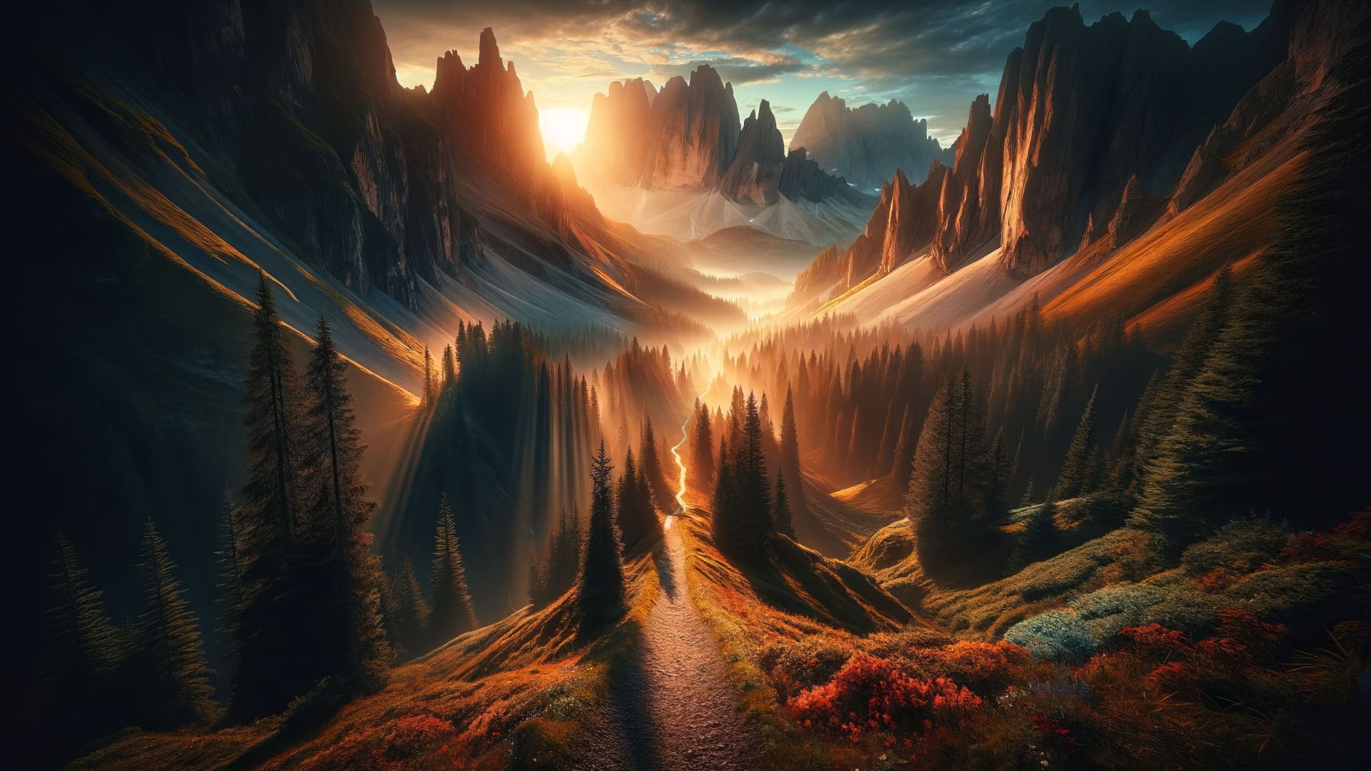 Wallpaper #riwuSpMB0E1QgA7wM_Vp36 1920x1080 Resolution Mountain Hiking at Sunset 4K Cool 1080p Laptop