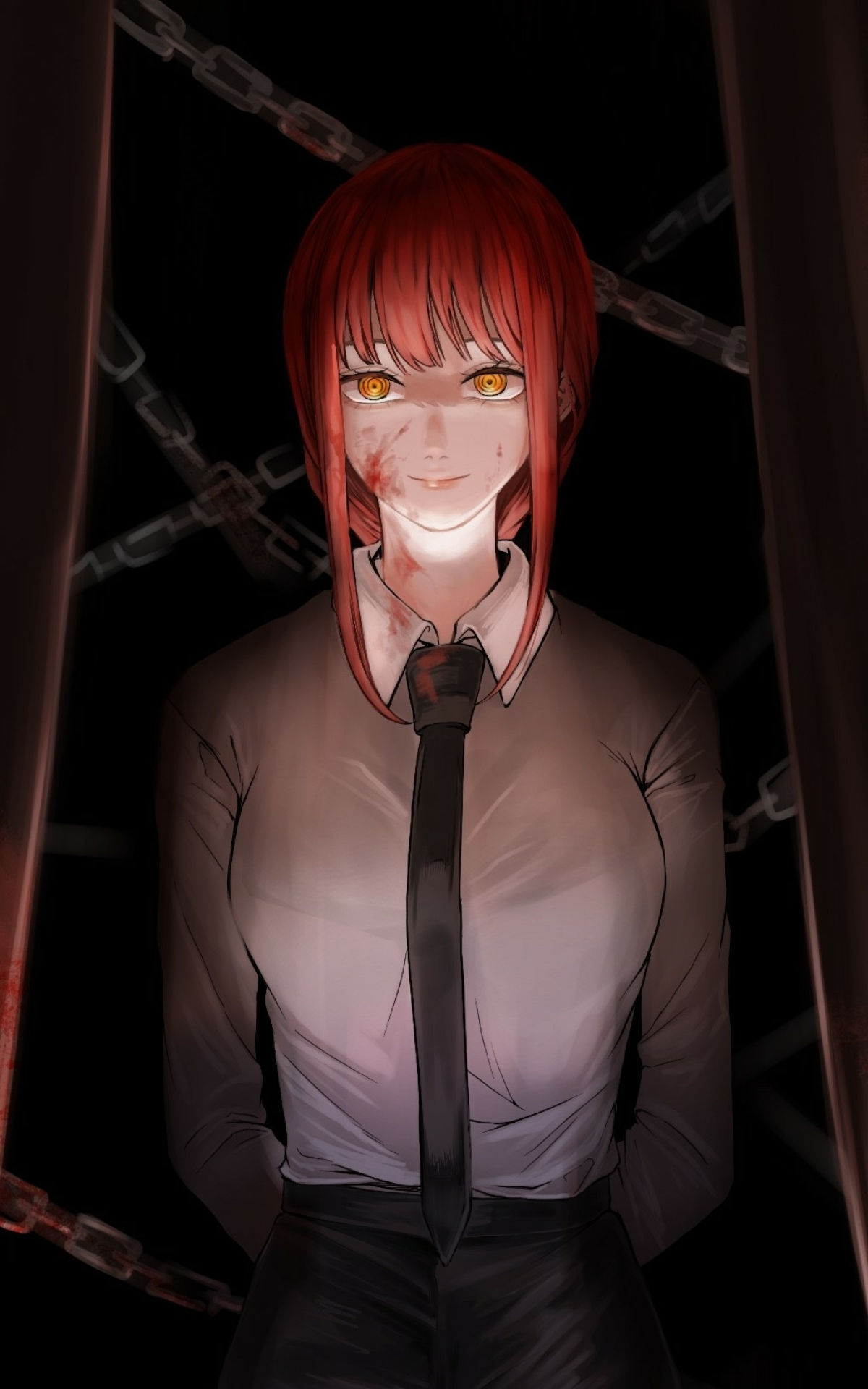 Wallpaper #rGcA8ZIBSpphPi3-YGnb81 1200x1920 Resolution Makima Cool Chainsaw Man Art 1200x1920 Resolution