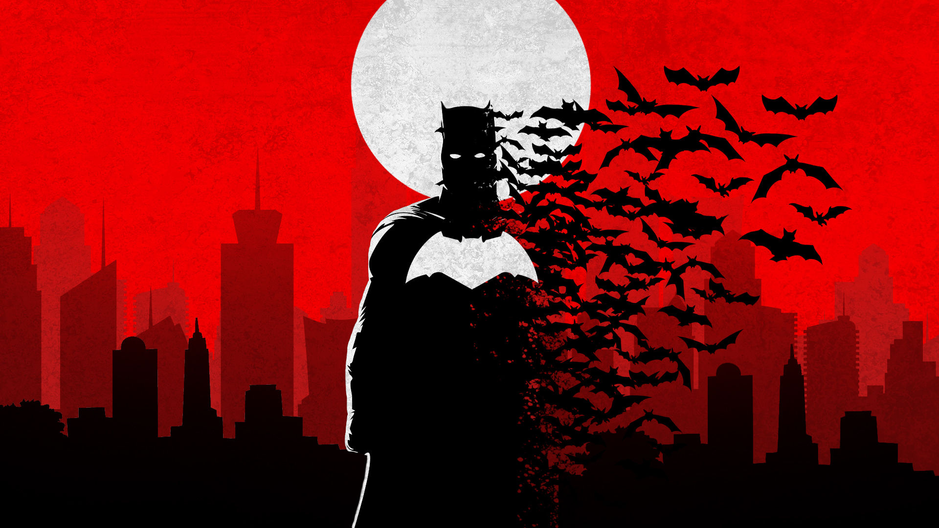 Wallpaper #wkXrlI4B7YBJg1BVIZ_-15 Batman Stands Tall Against a Red Moon