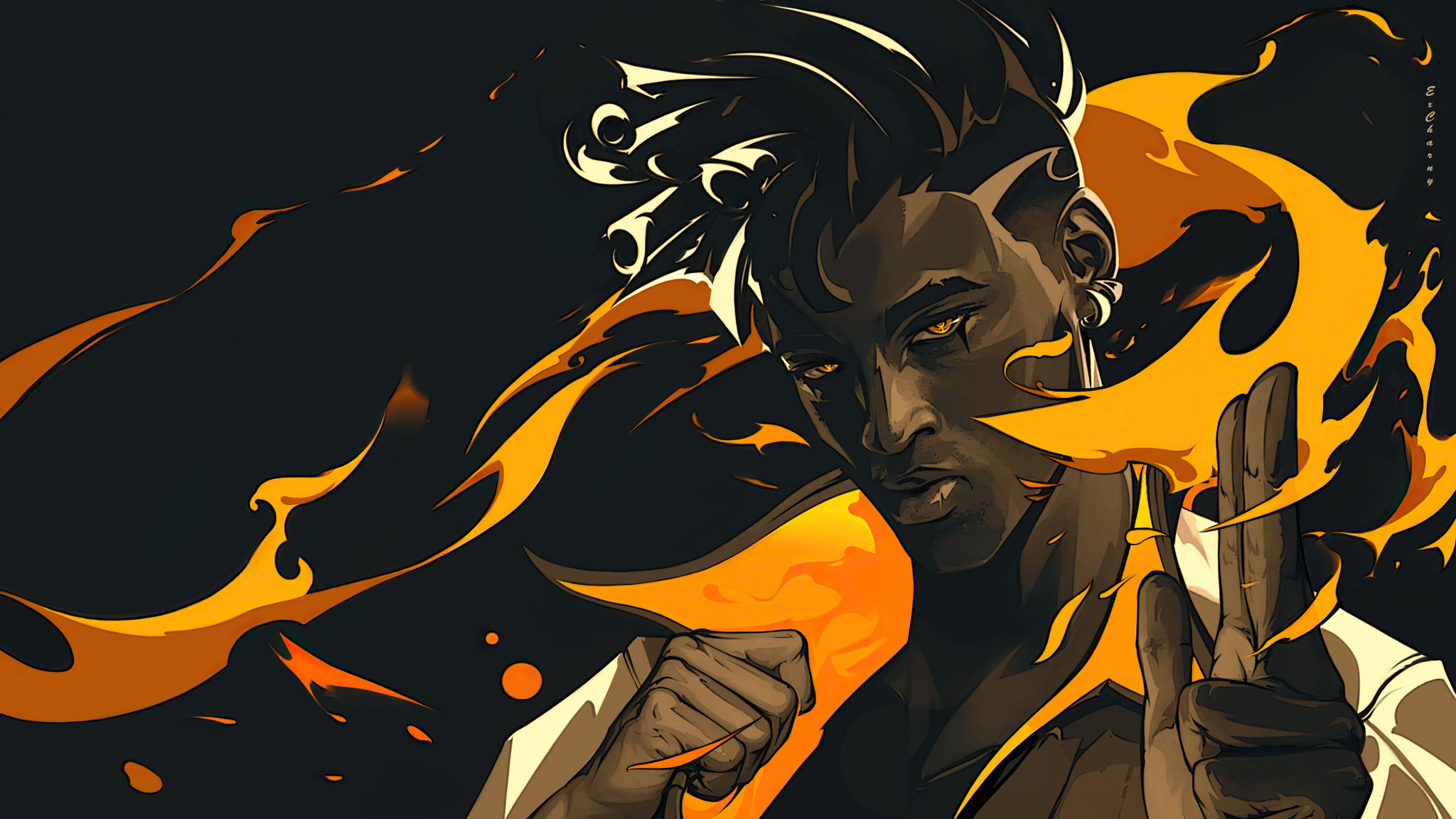 Wallpaper #8xfgPpMBPLD5_VENc-Db82 2048x1152 Cool Phoenix Valorant Art 2048x1152 Resolution Wallpaper HD