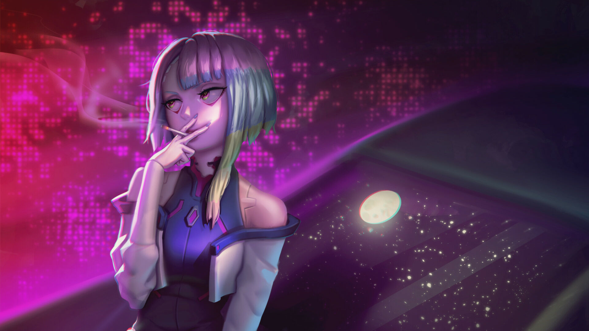 Wallpaper #CqlIiZcBxbDgA0RlHvAB155 1920x1080 Resolution Cool Lucy Cyberpunk Edgerunners Digital