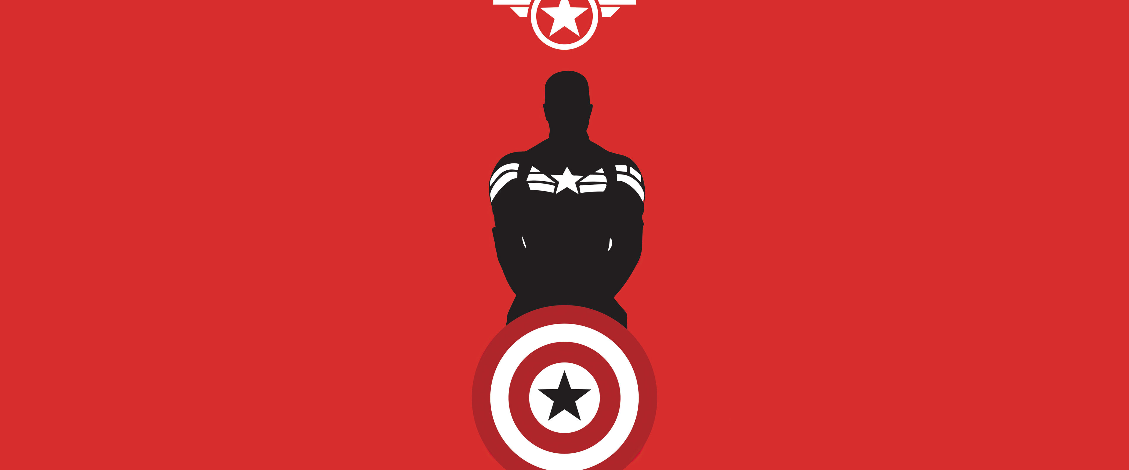 Wallpaper #E0VBnI4B7YBJg1BV76Kz24 Captain America Minimalist Art