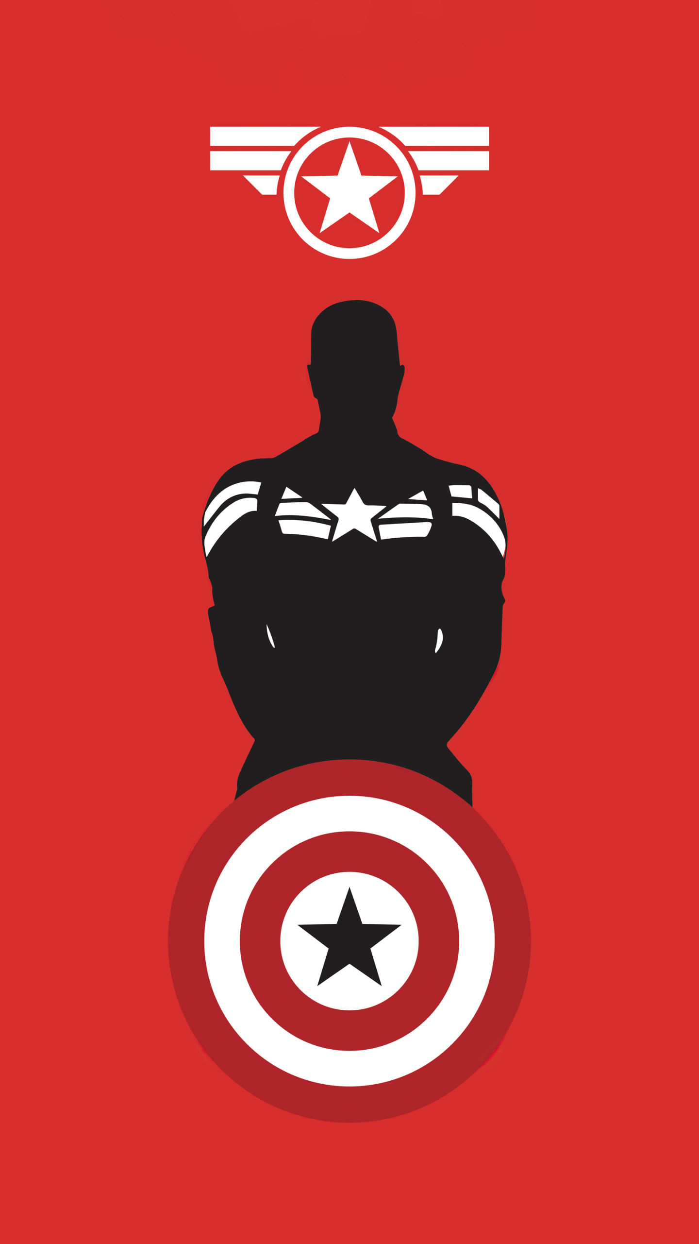 Wallpaper #E0VBnI4B7YBJg1BV76Kz18 Captain America Minimalist Art