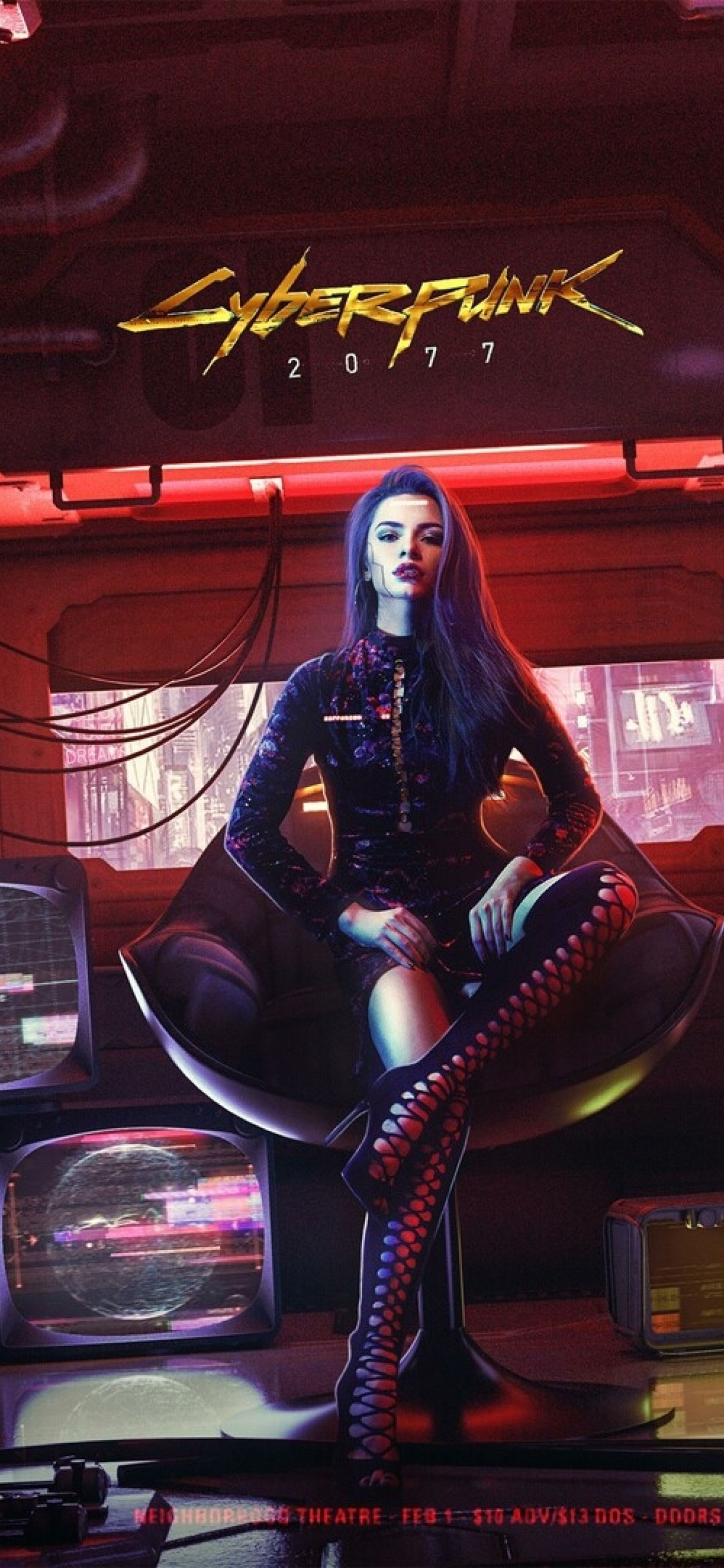 Wallpaper #GRlDBI8BtGB6xQ78Q04r39 1242x2688 Cyberpunk 2077 Girl Art iPhone Xs Max Wallpaper HD Games 4K