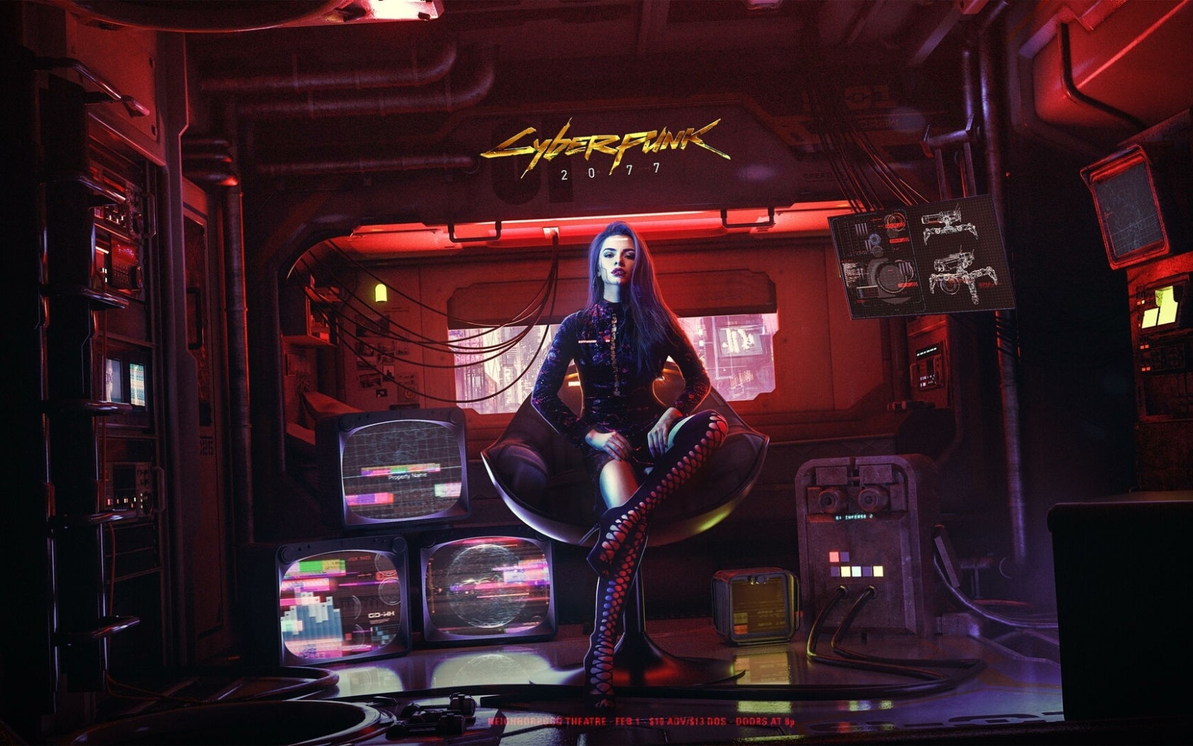 Wallpaper #I3NPhY4BFI5NbQksJB5V40 1680x1050 Resolution Cyberpunk 2077 Girl Art 1680x1050 Resolution