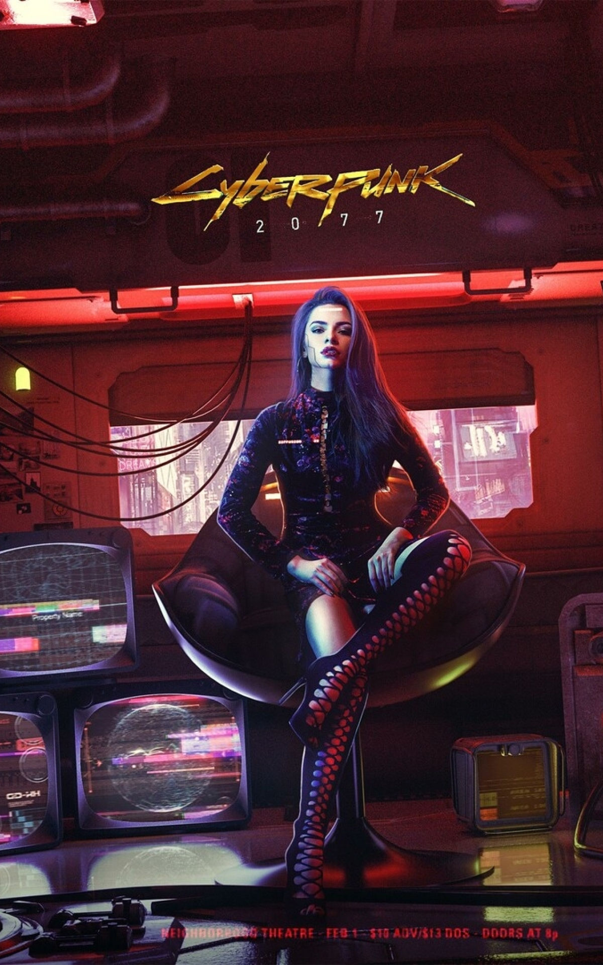 Wallpaper #QkVcpo4B7YBJg1BVHabw37 1200x1920 Cyberpunk 2077 Girl Art 1200x1920 Resolution Wallpaper HD