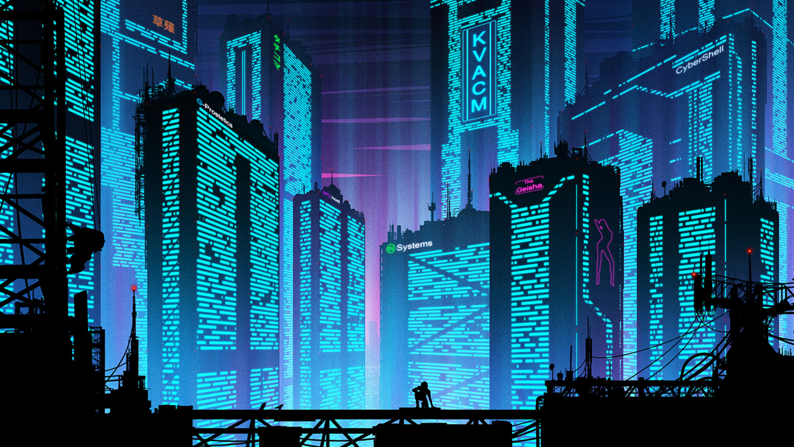 Wallpaper #mGcv8ZIBSpphPi3-O2pF255 Unduh 4K Cyberpunk City Wallpaper Lengkap 4kwallpaperblue