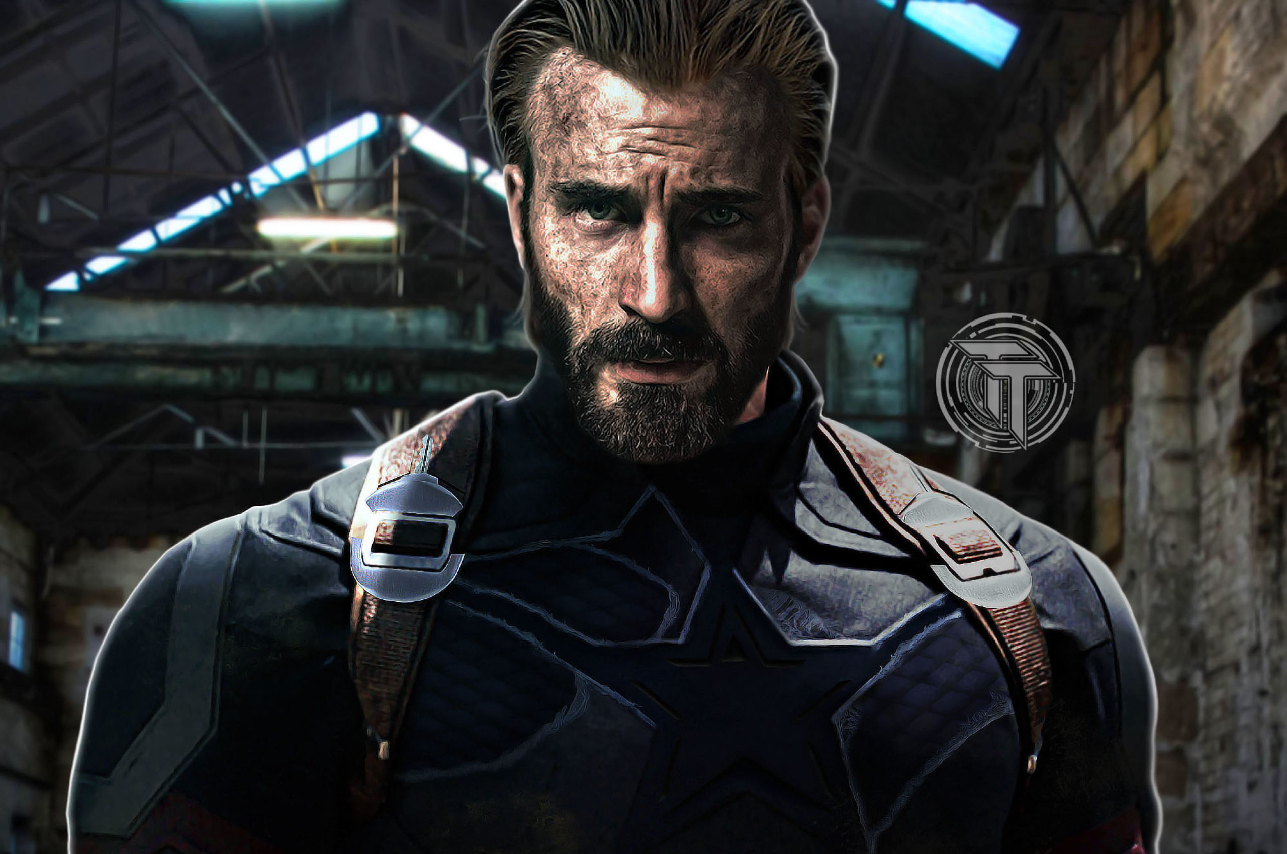 Wallpaper #wjETNpMB5zzyi_yYflje42 2560x1700 Resolution Captain America Beard Look in Infinity War