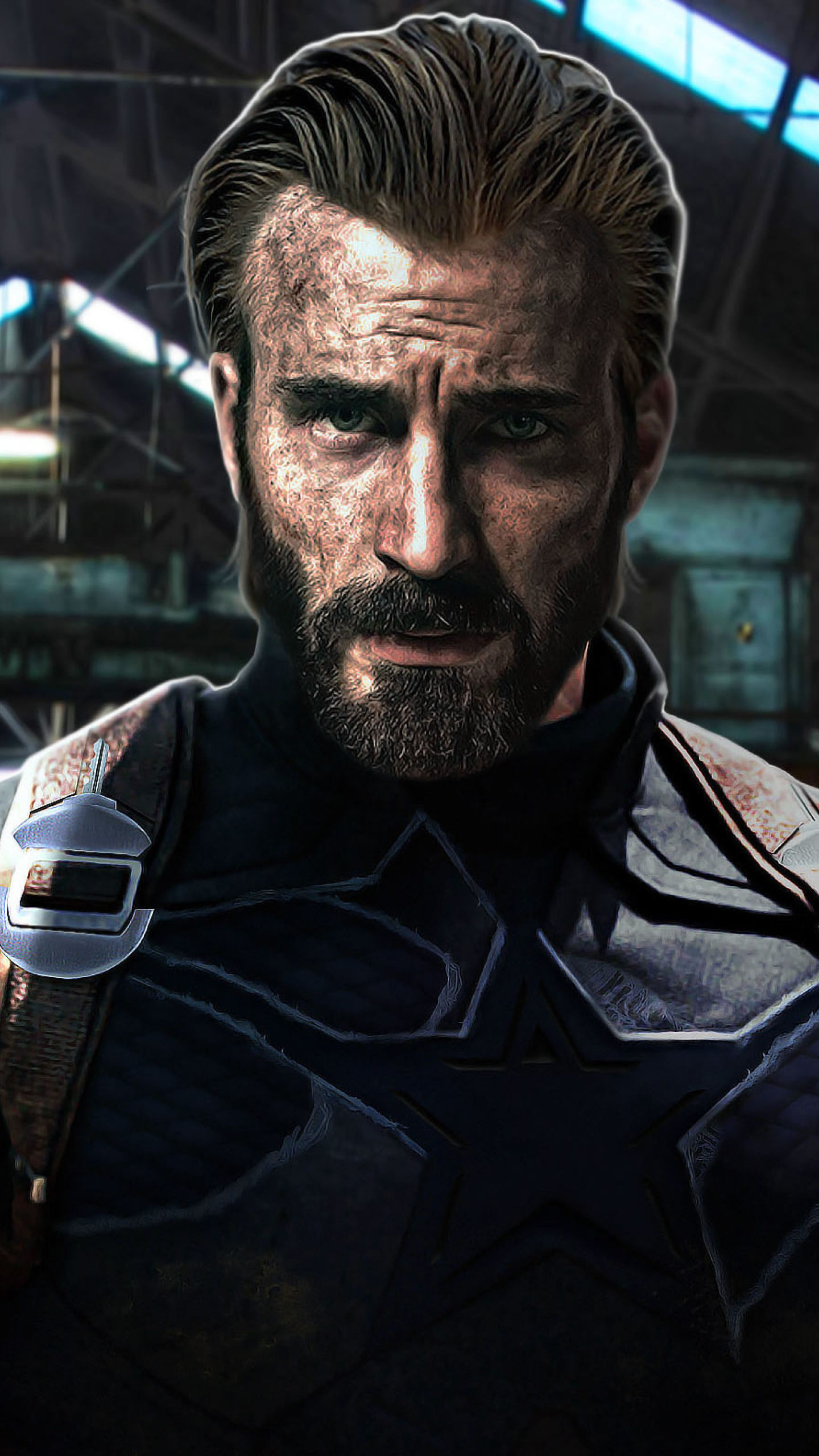 Wallpaper #KH0Q8Y4Bnwiau_P66Aip6 1440x2560 Captain America Beard Look in Infinity War Samsung Galaxy S6