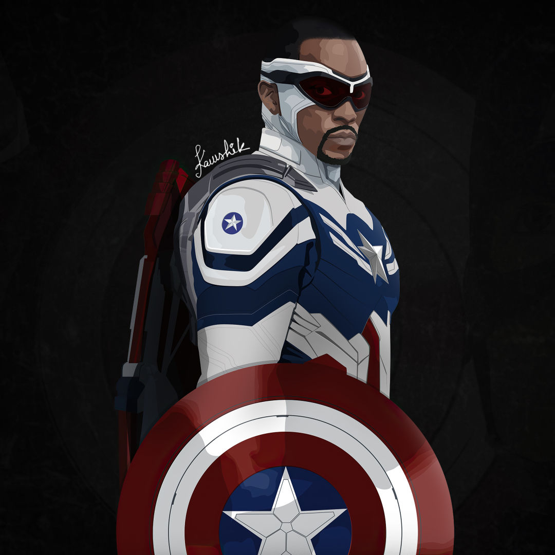 Wallpaper #PUVHjI4B7YBJg1BVJpyH10 1080x1080 Captain America Sam Wilson Minimal 4K 1080x1080 Resolution