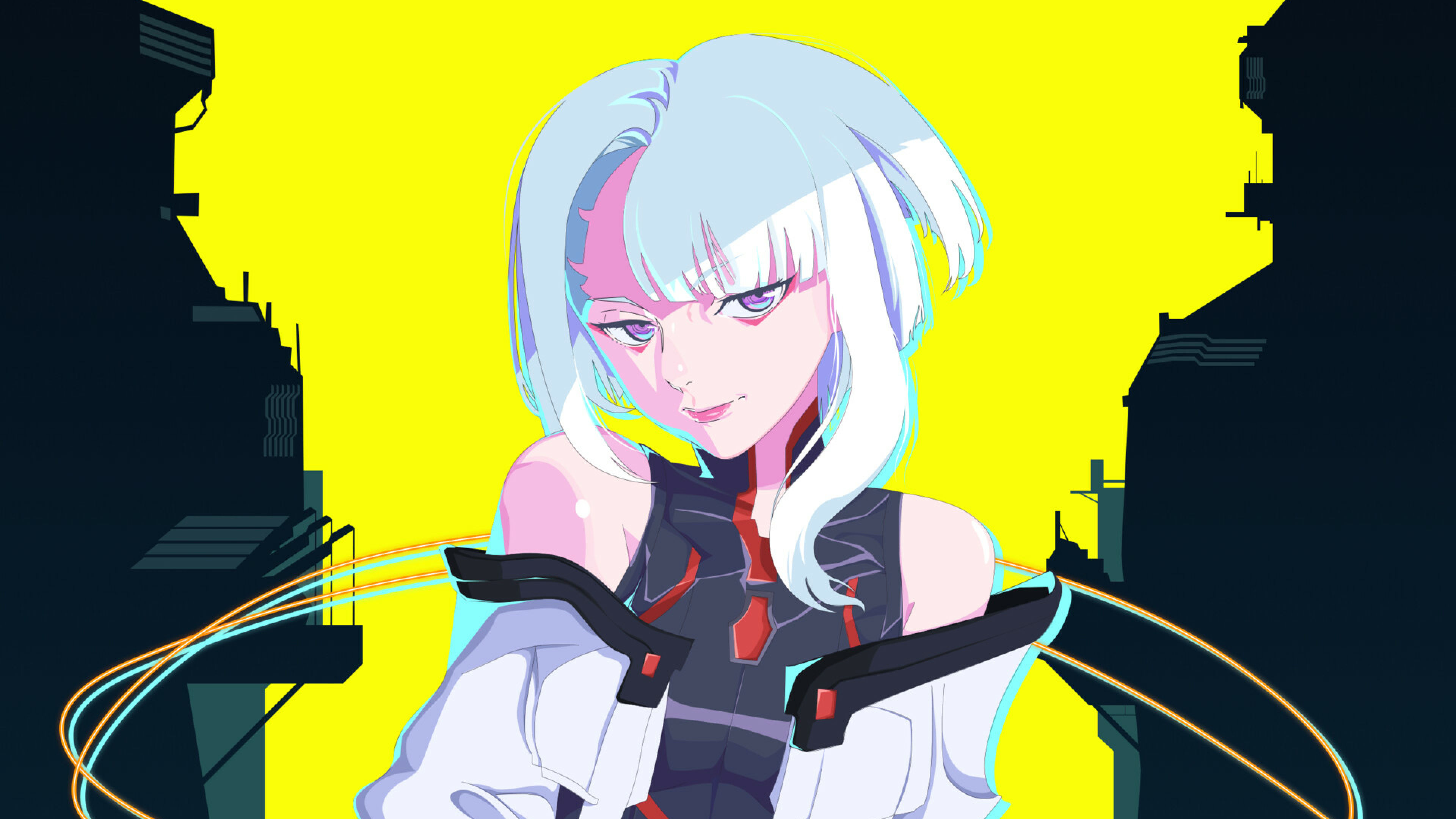 Wallpaper #gm0GaZcBycdYOYFTTnDM126 3840x2160 Resolution Cyberpunk Edgerunners HD Lucy Fan Art 4K Wallpaper