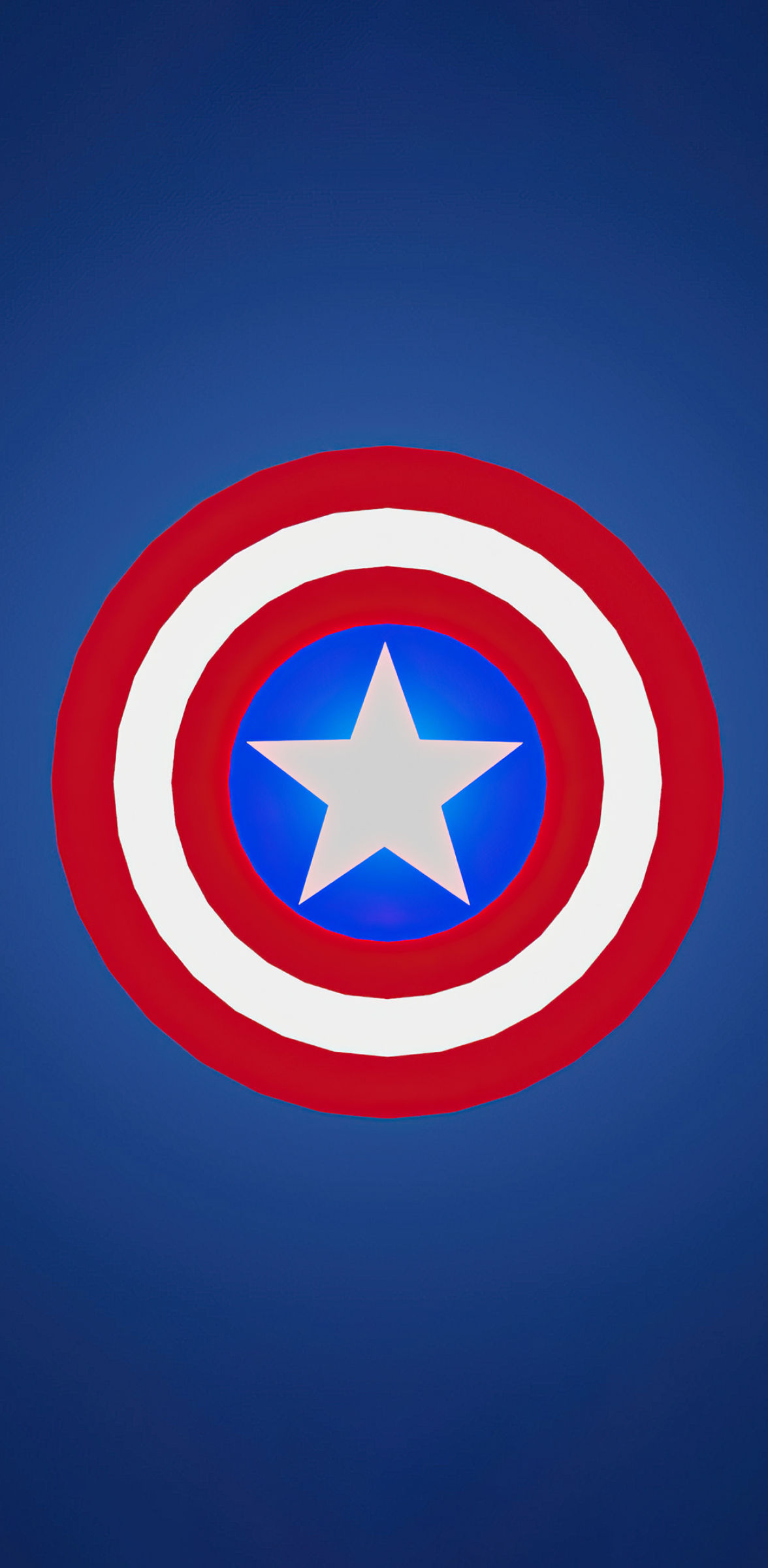Wallpaper #E0VBnI4B7YBJg1BV76Kz48 Captain America's Shield in the Center of a Blue Background